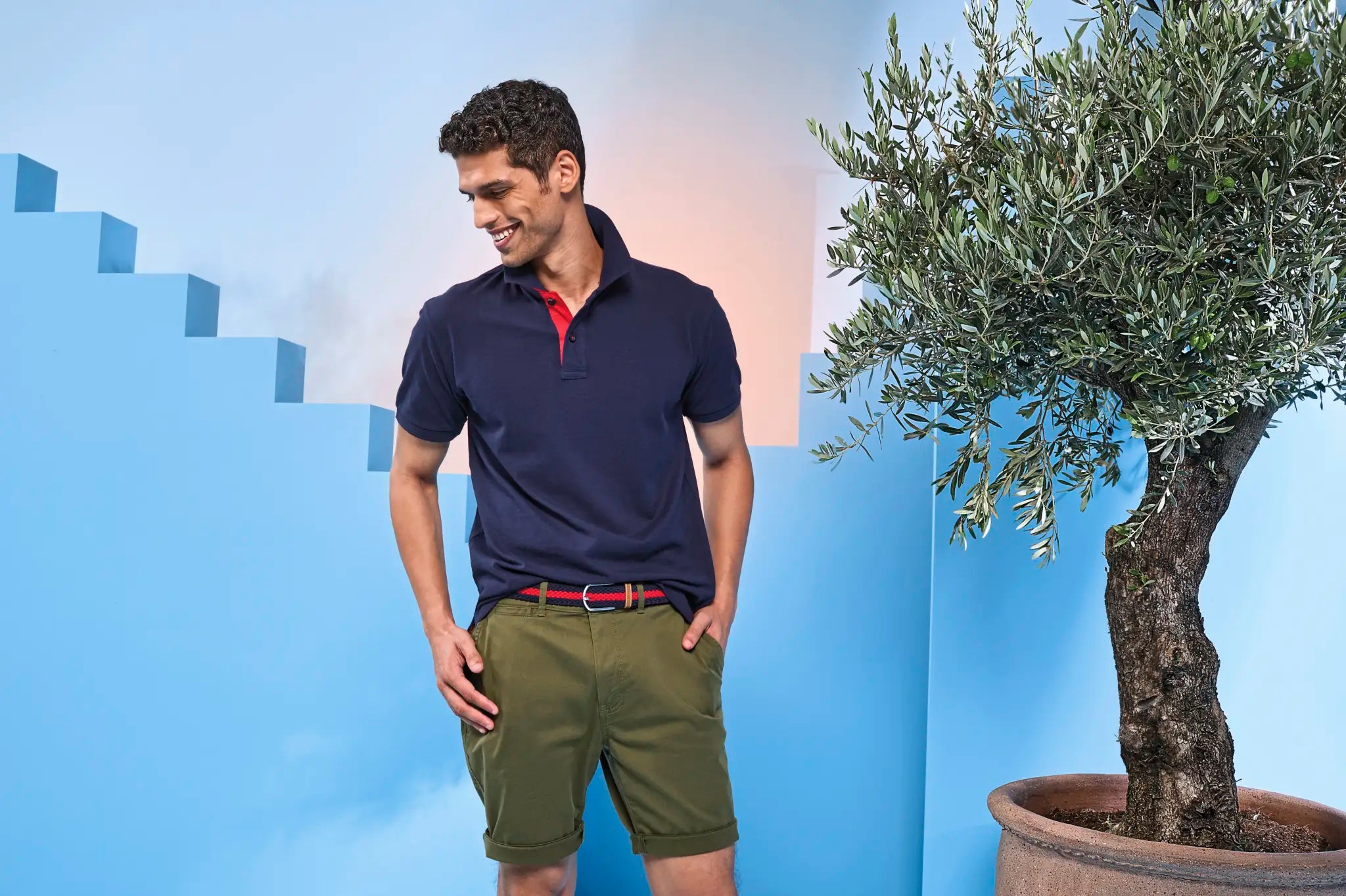 all-groups Men's Classic Fit Contrast Polo