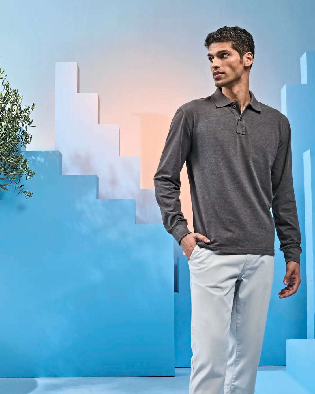 all-groups Men's Classic Fit Long Sleeved Polo