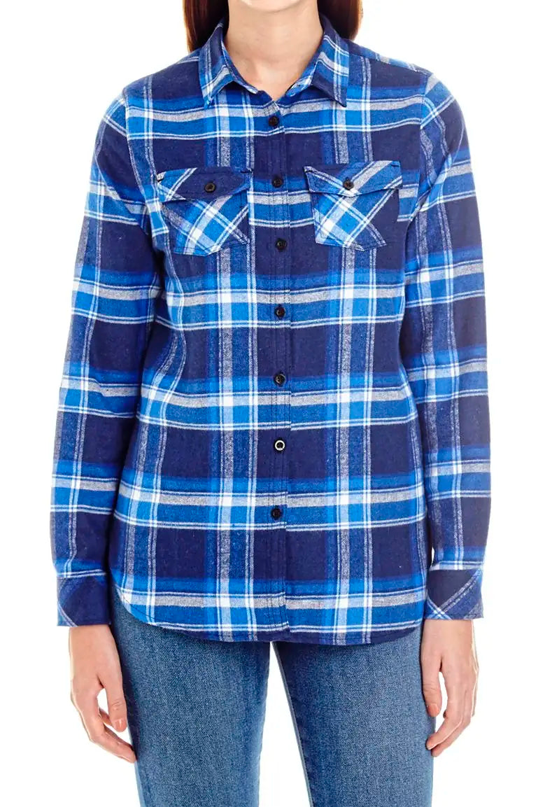 all-groups Women's Woven Plaid Flannel Shirt