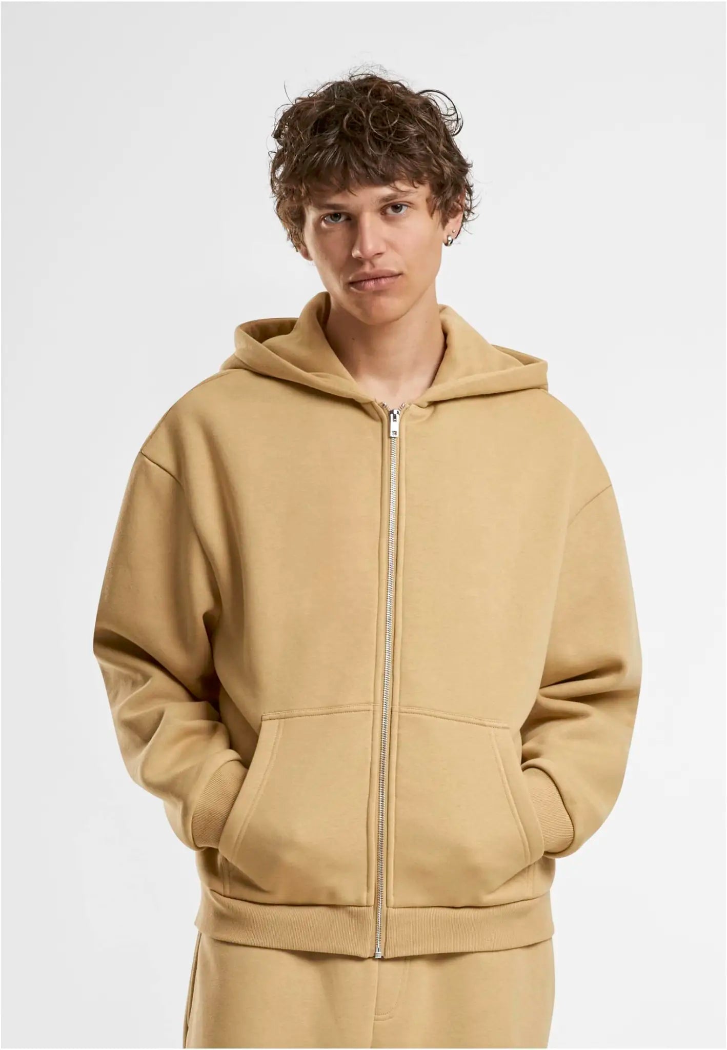 all-groups Men's Fluffy Zip Hoodie
