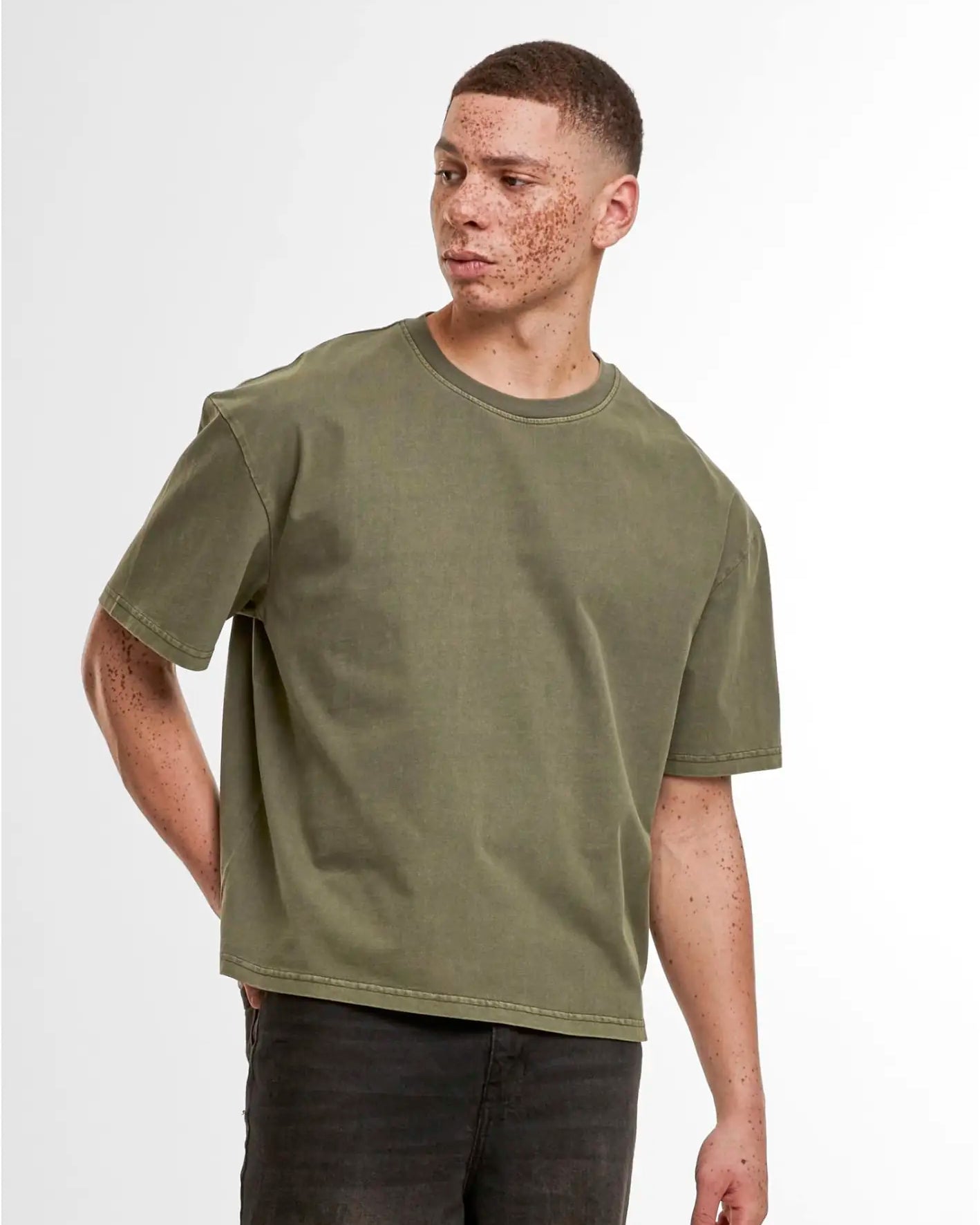 all-groups Men's Vintage Cropped Heavy Oversize T-Shirt