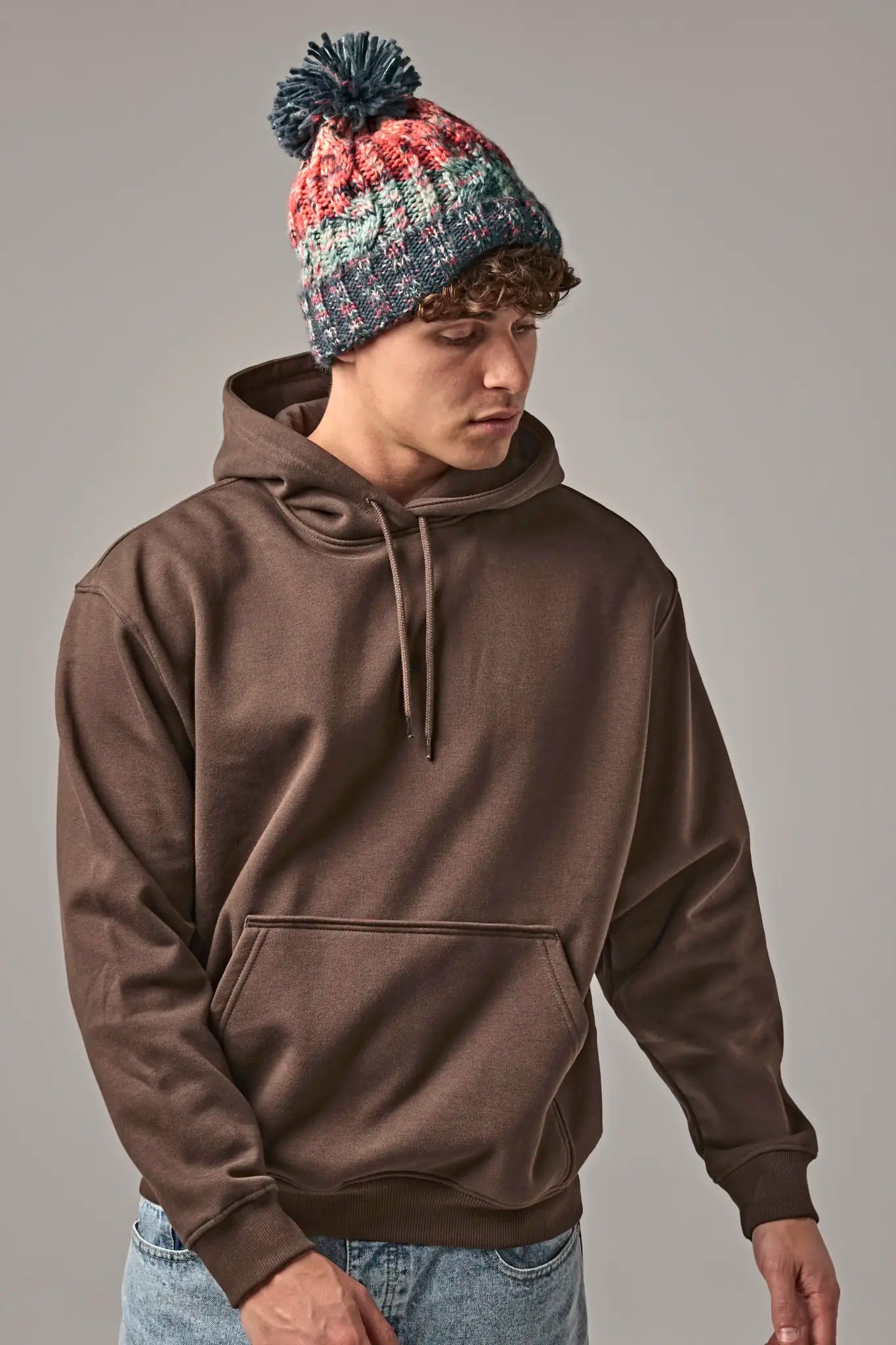 all-groups Corkscrew Pom Pom Beanie