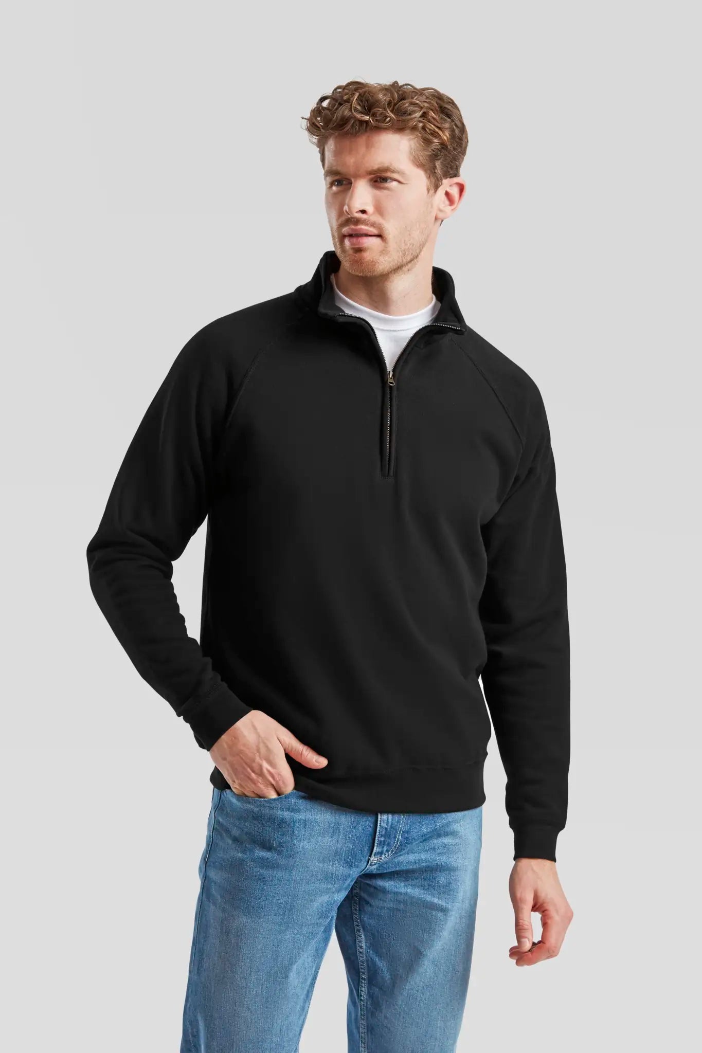 all-groups Men's Classic Zip Neck Sweatshirt
