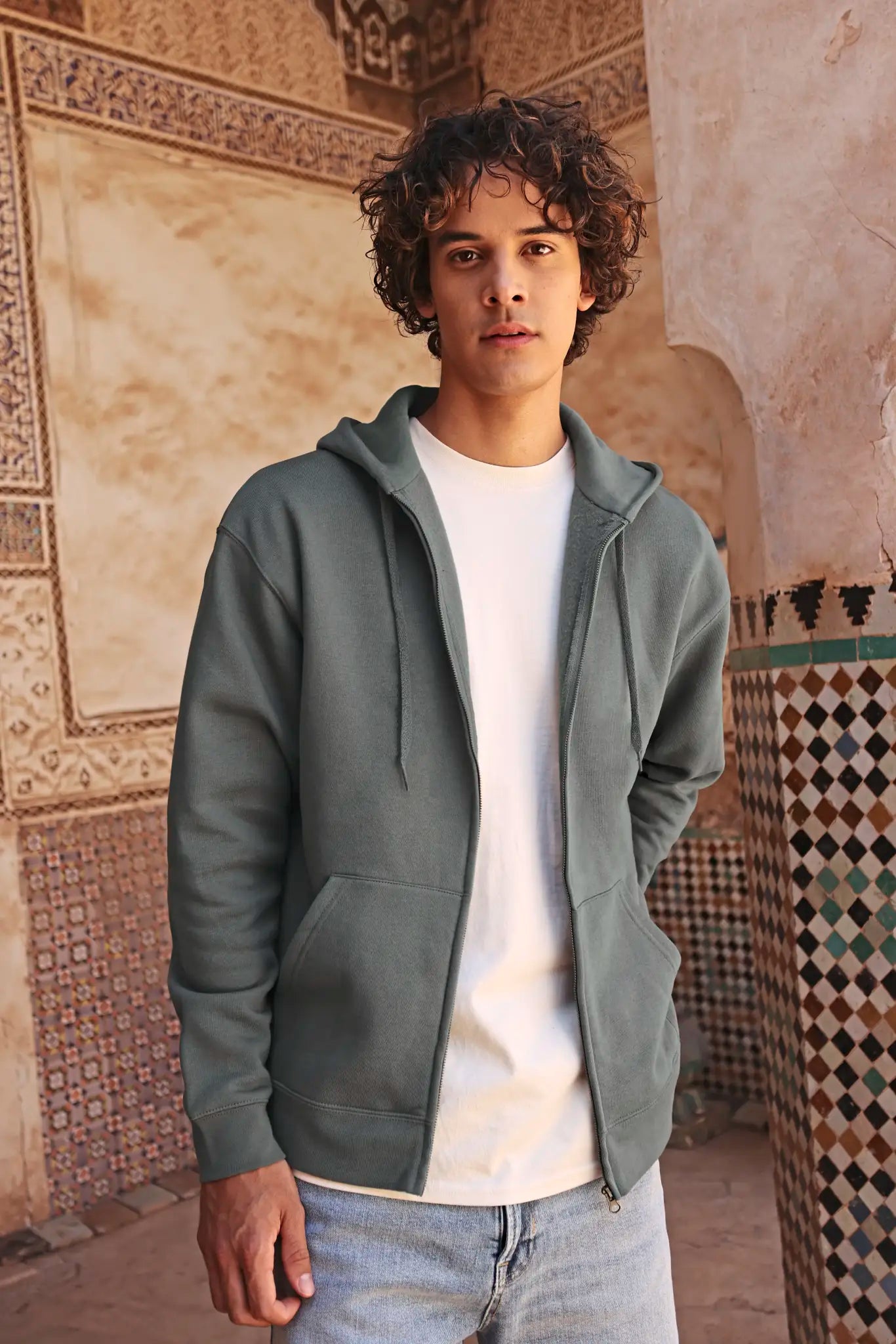all-groups Men's Iconic Premium Hooded Sweatshirt Jacket