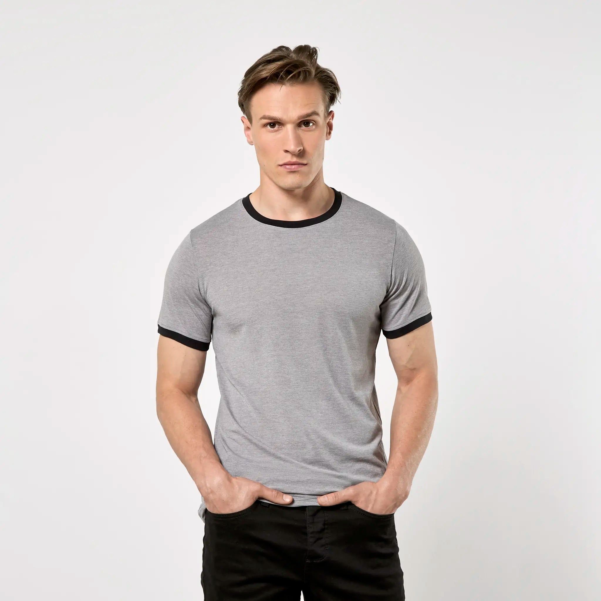 all-groups Men's Fashion Fit Ringer T-Shirt