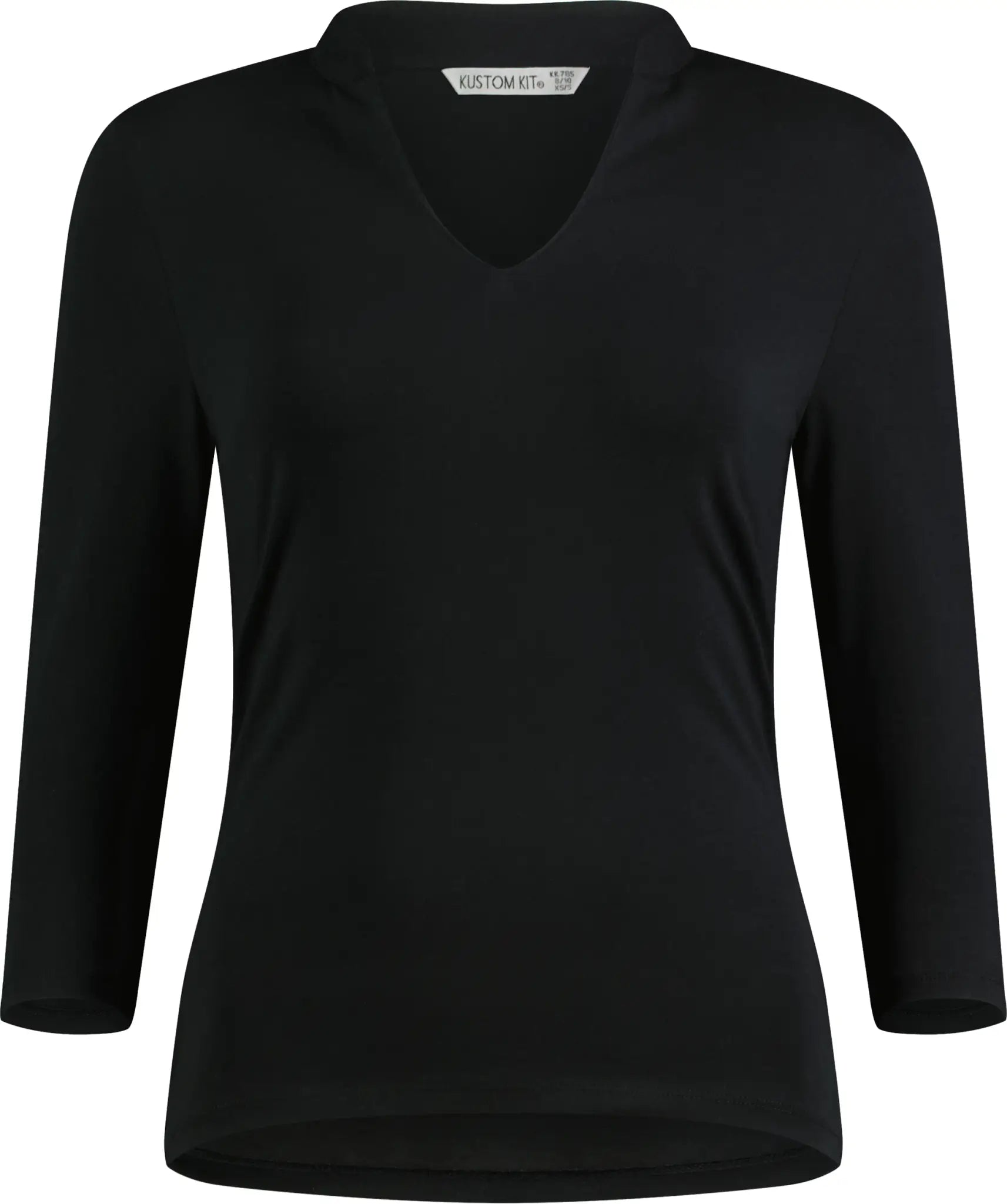 all-groups Women's Regular Fit Mandarin Collar Top 34 Sleeve