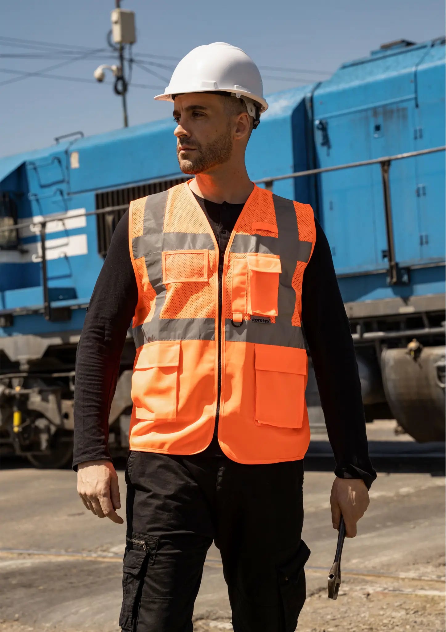 all-groups Men's Multifunctional Hi Vis Mesh Vest Athens