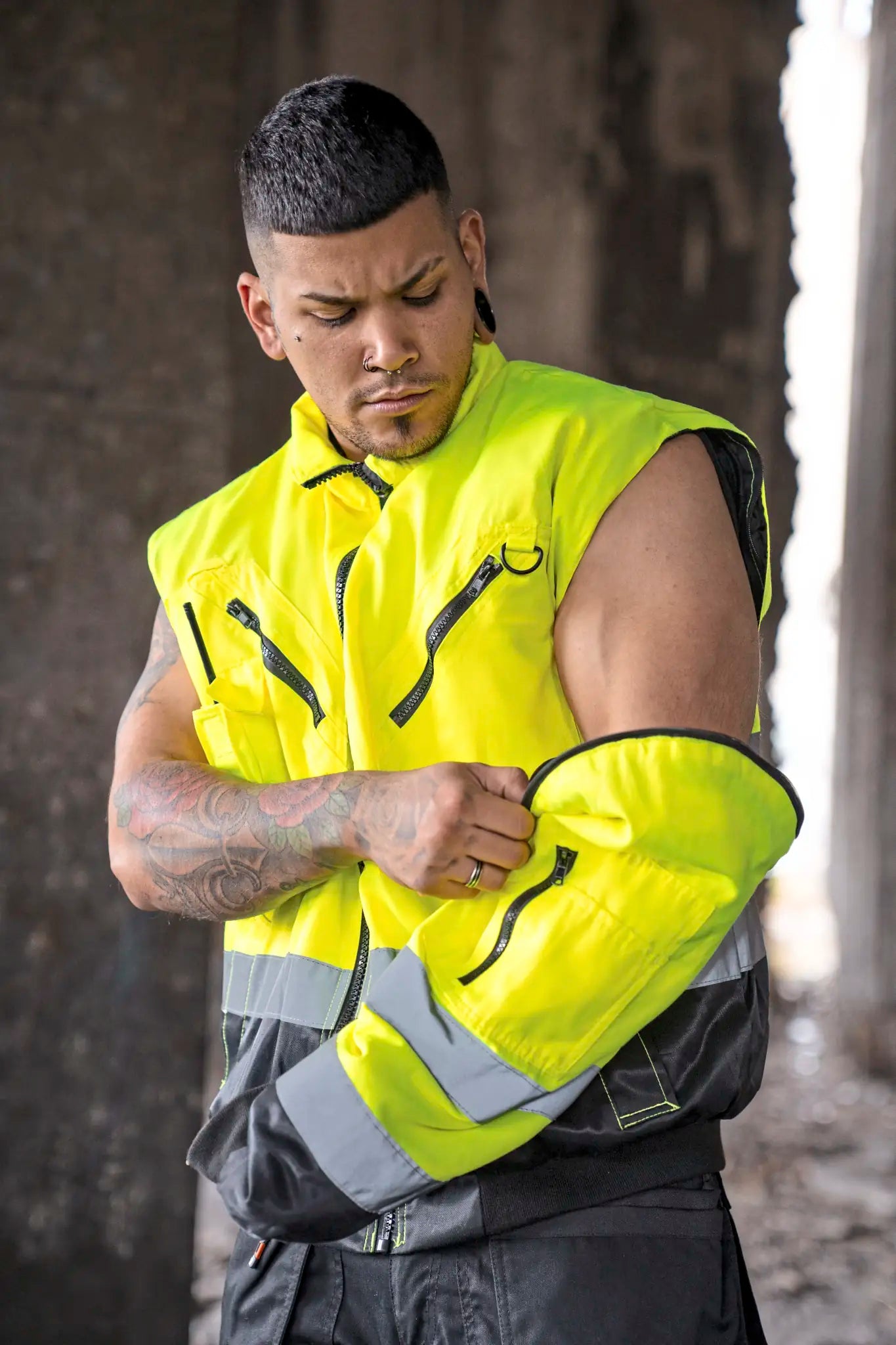 all-groups Men's Robust 4 in 1 Hi Vis Pilot Jacket Oslo