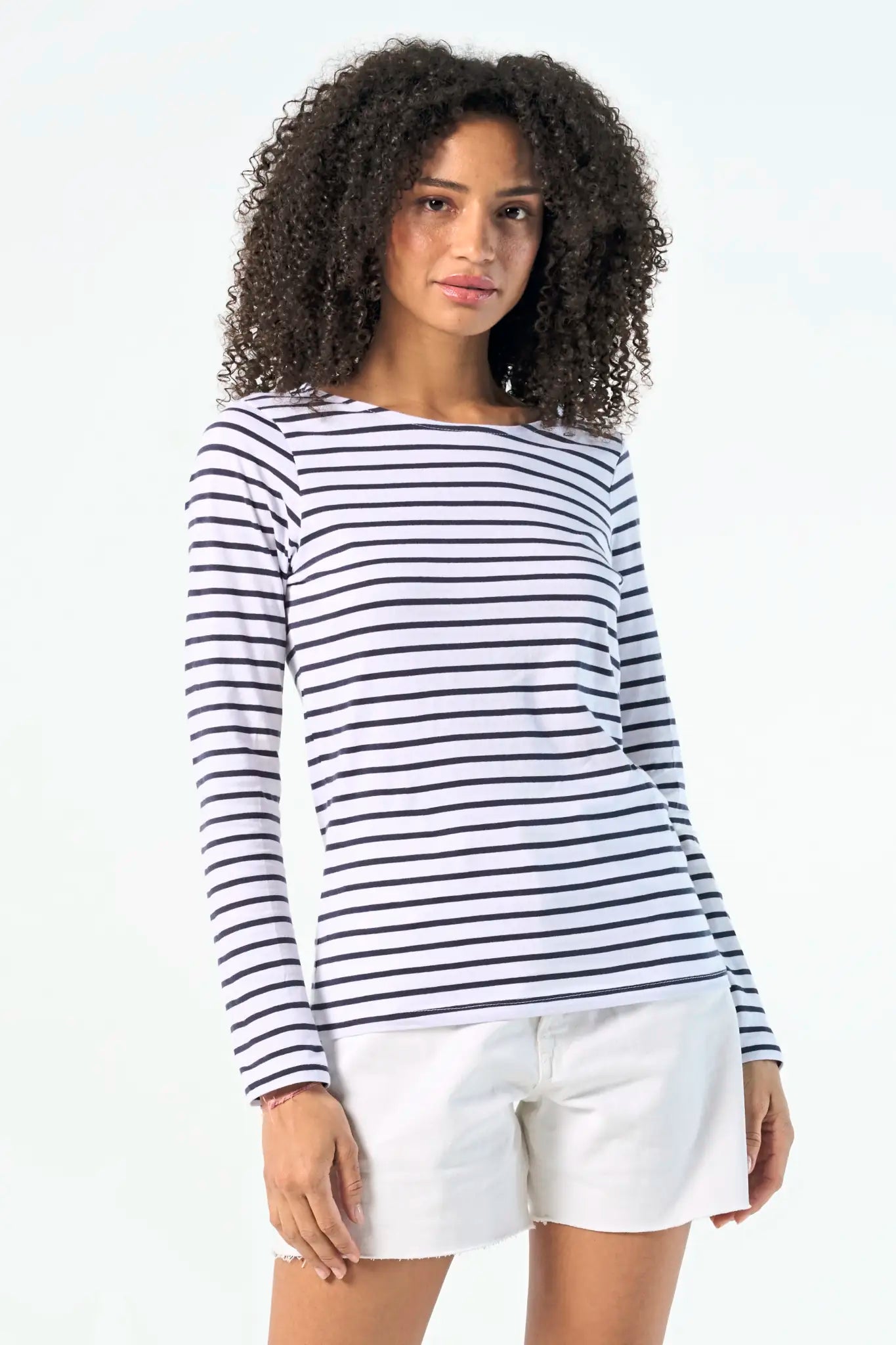 all-groups Women's Long Sleeve Striped T-Shirt Marine