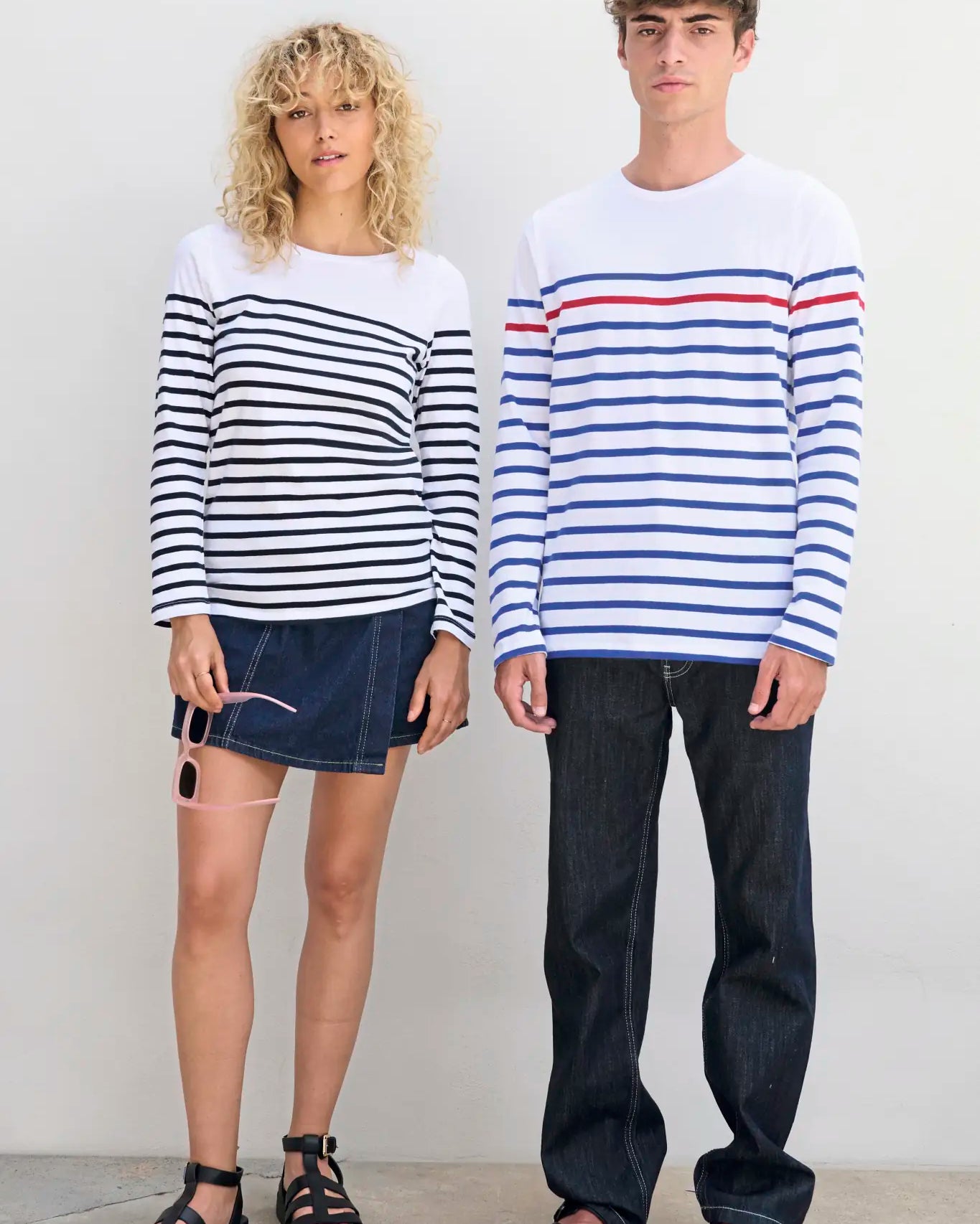 all-groups Men's Long Sleeve Striped T-Shirt Matelot