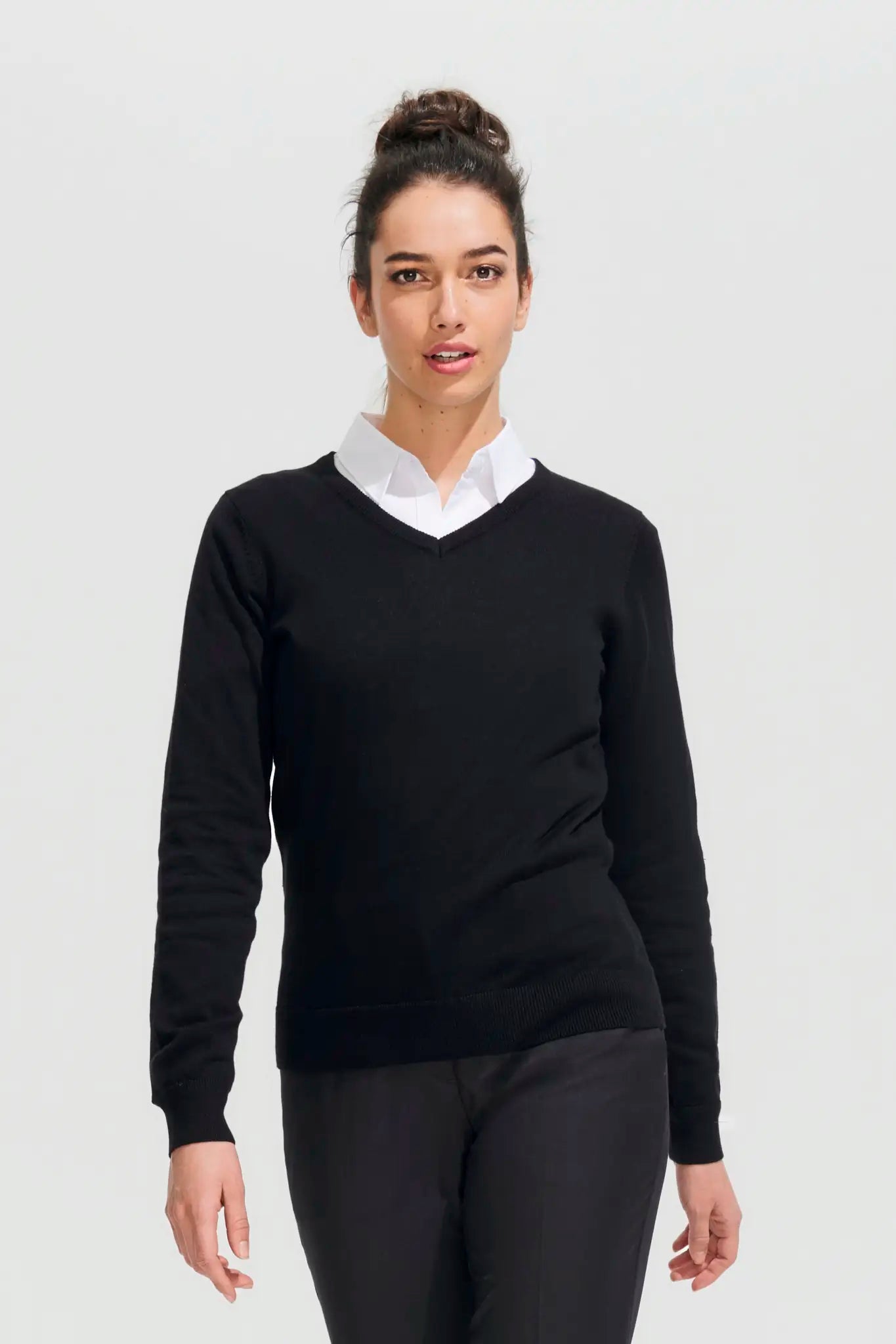 all-groups Women's V Neck Sweater Galaxy