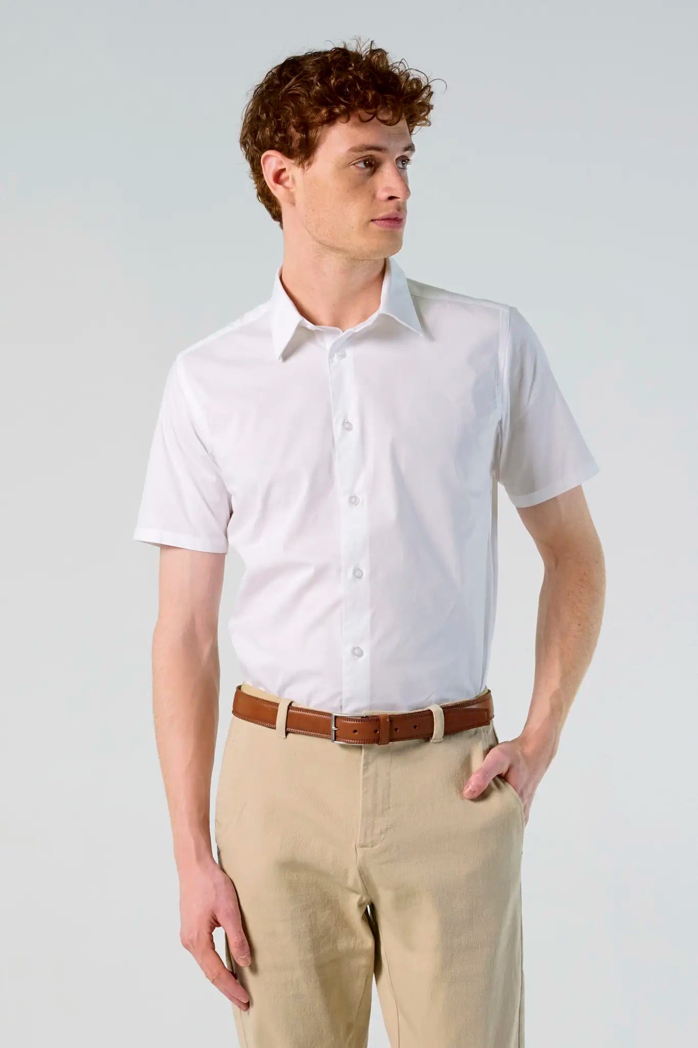 all-groups Men's Stretch Shirt Broadway Short Sleeve