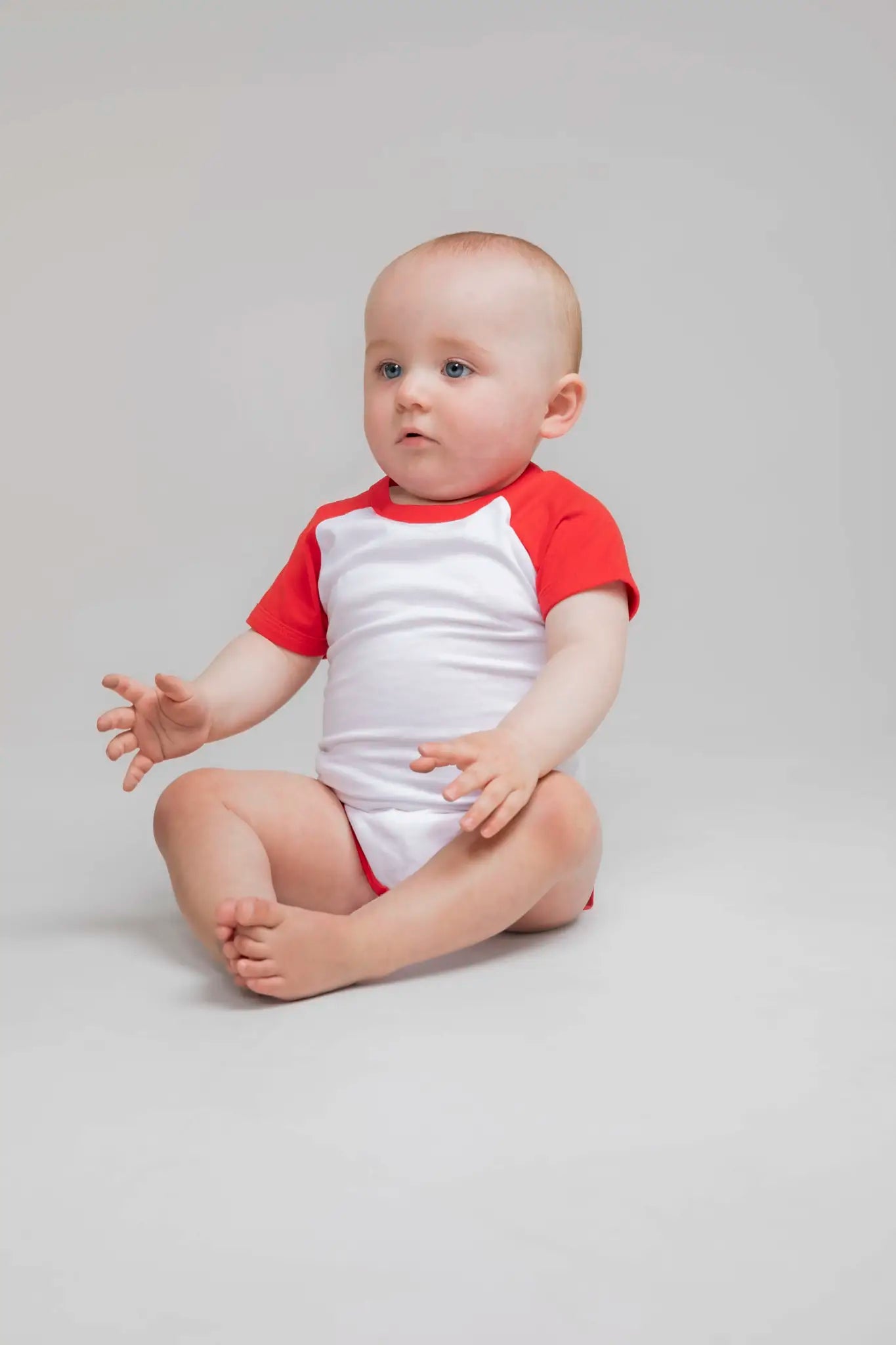 all-groups Kids' Essential Short Sleeved Baseball Bodysuit