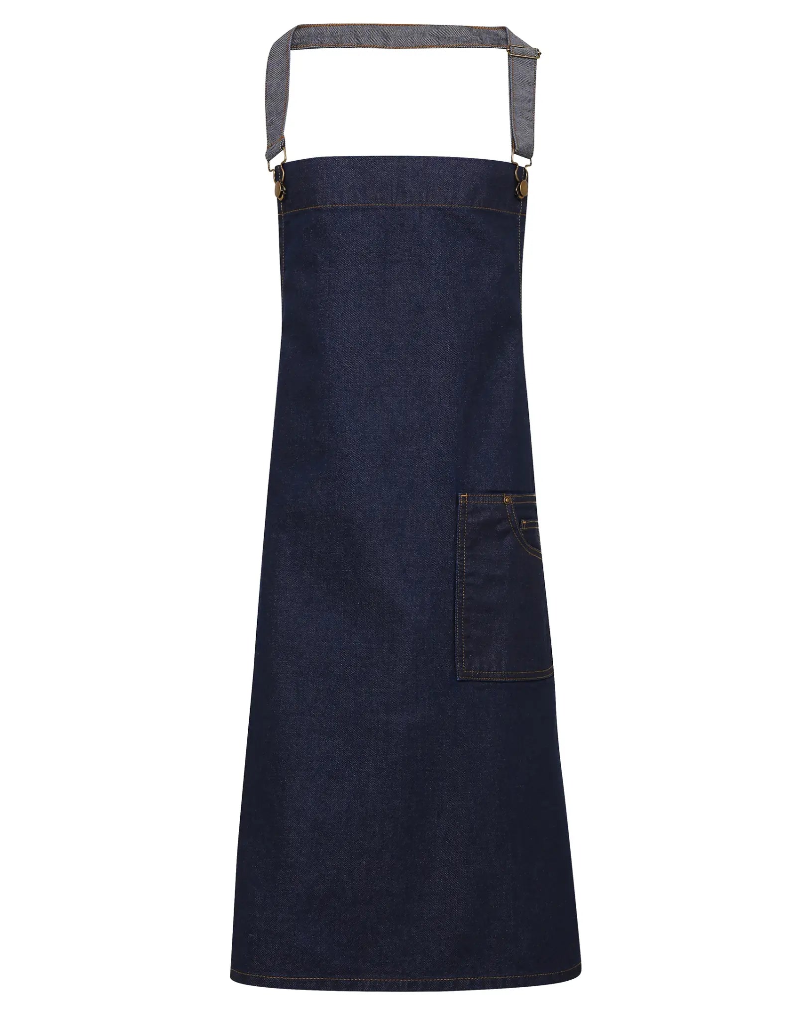 all-groups District Waxed Look Denim Bib Apron