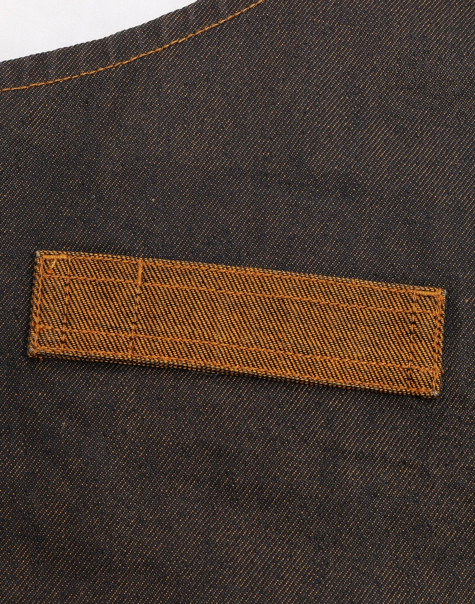 all-groups Division Waxed Look Denim Bib Apron With Faux Leather