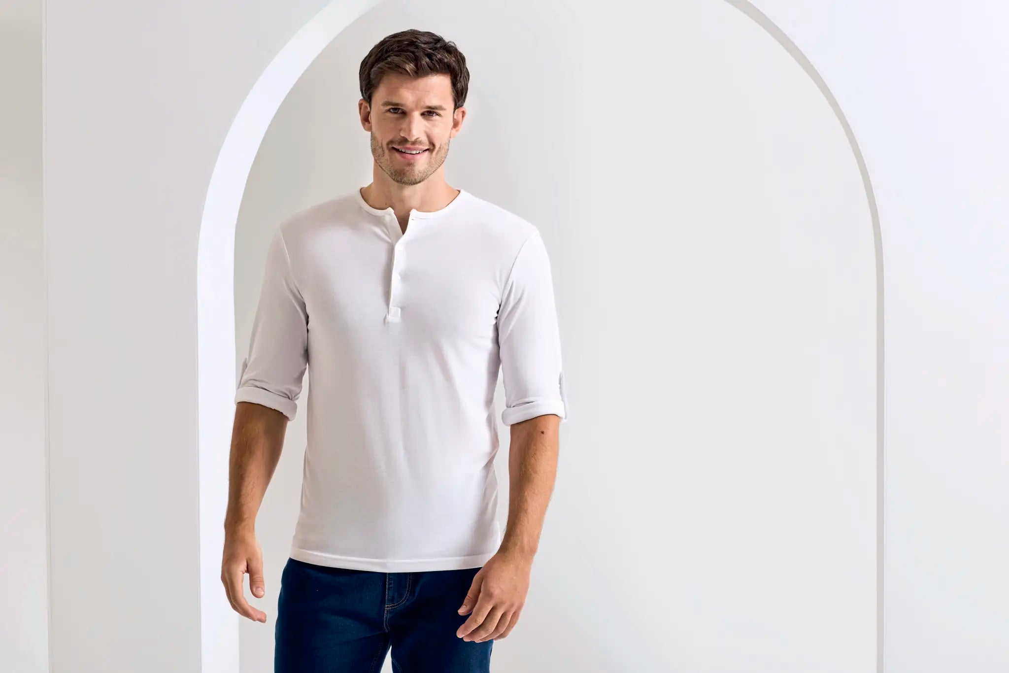 all-groups Men's Long John Roll Sleeve T-Shirt