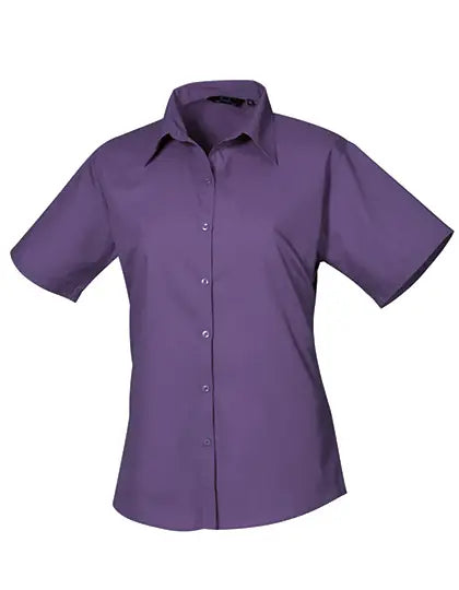 Women's Poplin Short Sleeve Blouse