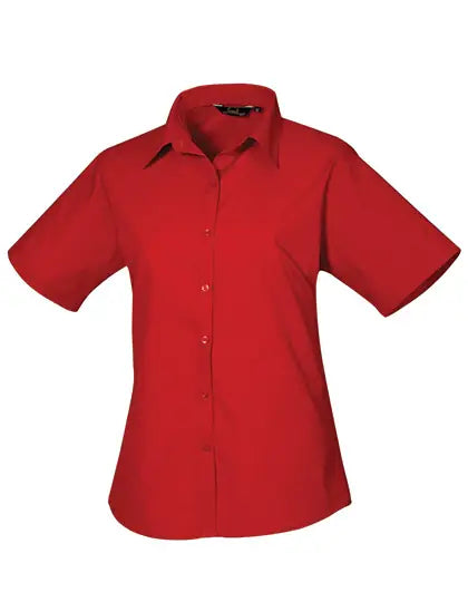Women's Poplin Short Sleeve Blouse