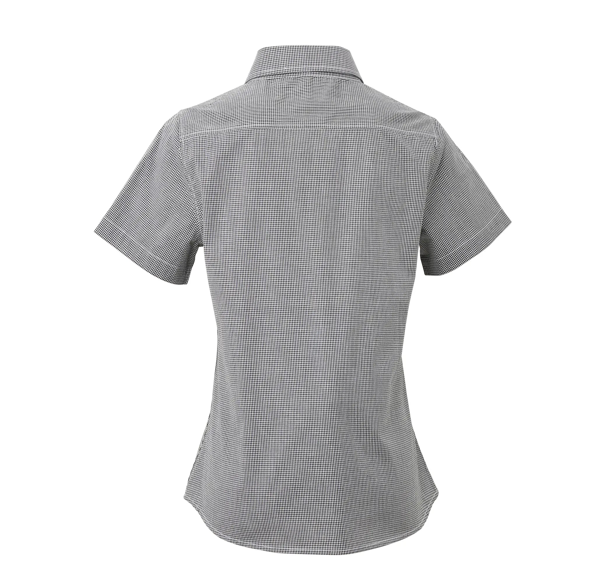 all-groups Women's Microcheck Gingham Short Sleeve Cotton Shirt