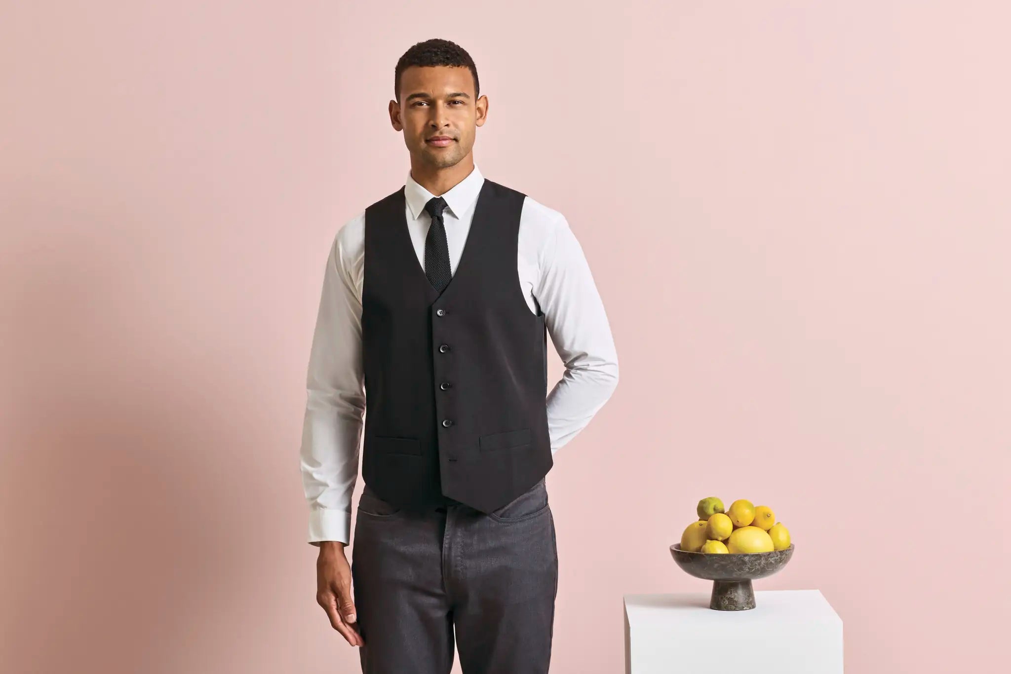 all-groups Men's Lined Polyester Waistcoat
