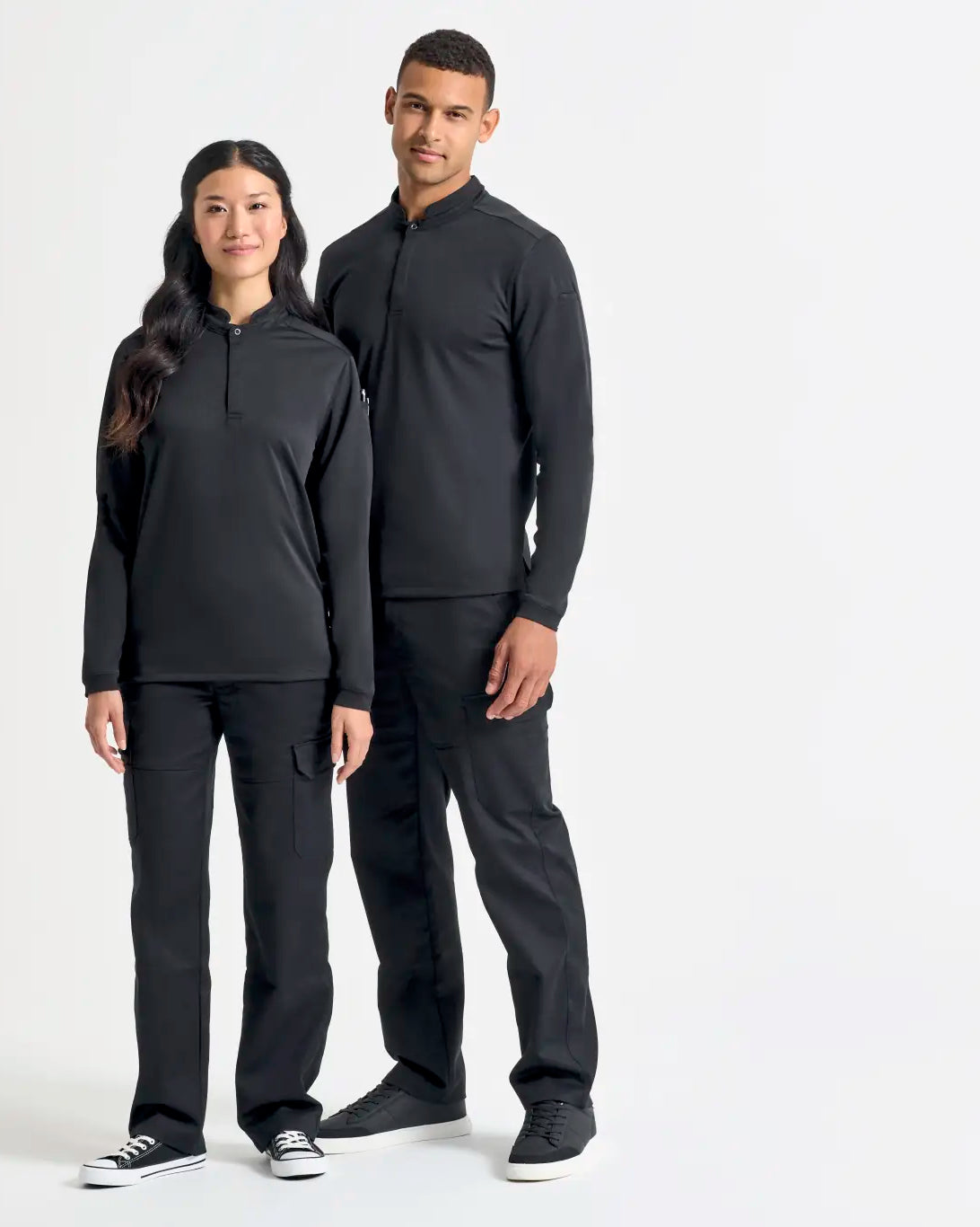 all-groups Men's Essential 'Coolchecker' Chefs Shirt Long Sleeve