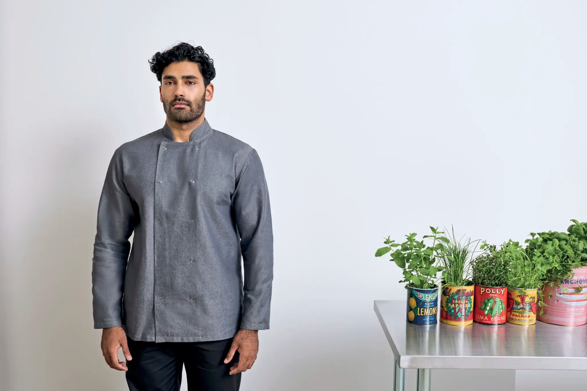 all-groups Men's Denim Chef's Jacket