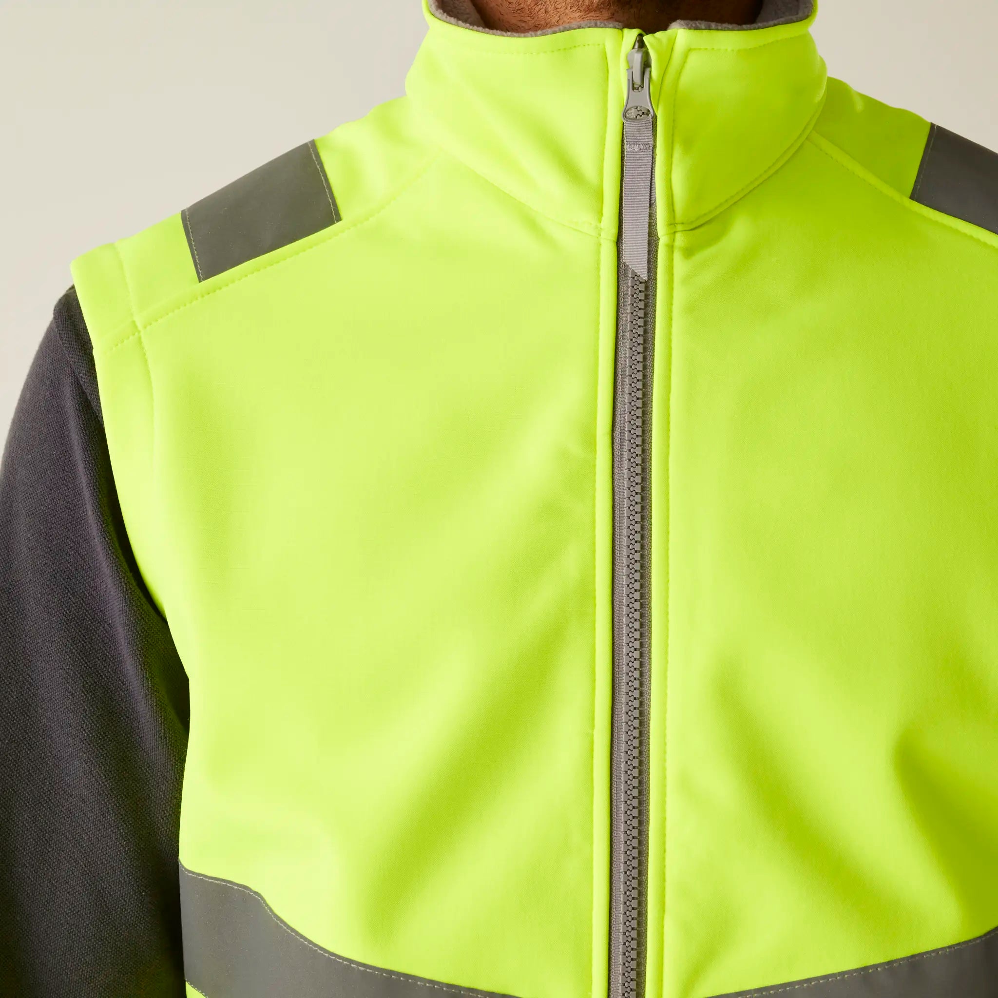 all-groups Men's Hi Vis Pro Contract Ablaze Softshell Bodywarmer