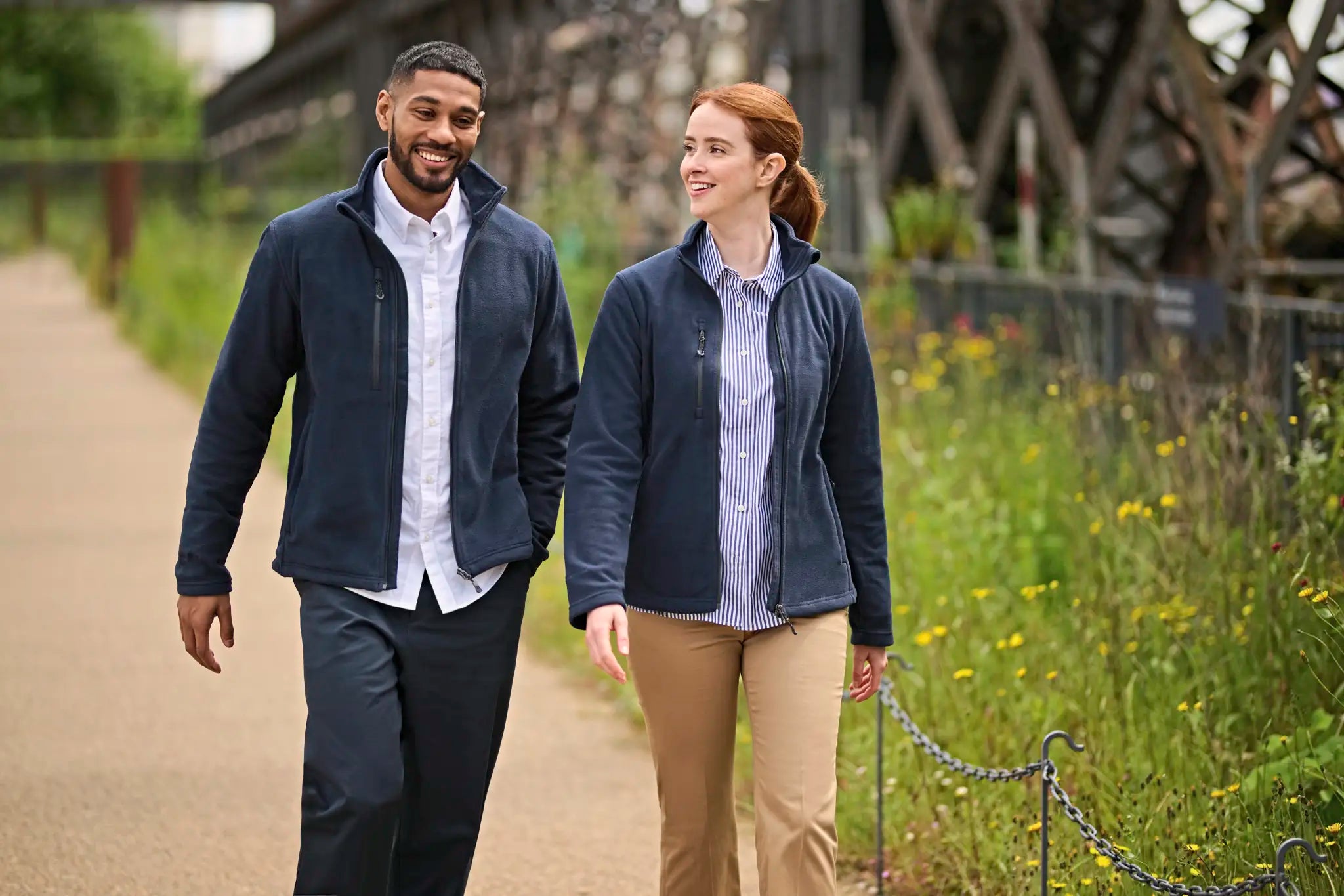 all-groups Men's Honestly Made Recycled Full Zip Fleece Jacket