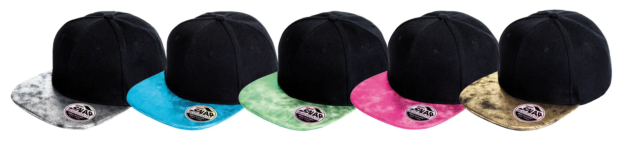 all-groups Bronx Flat Glitter Peak Snapback Cap