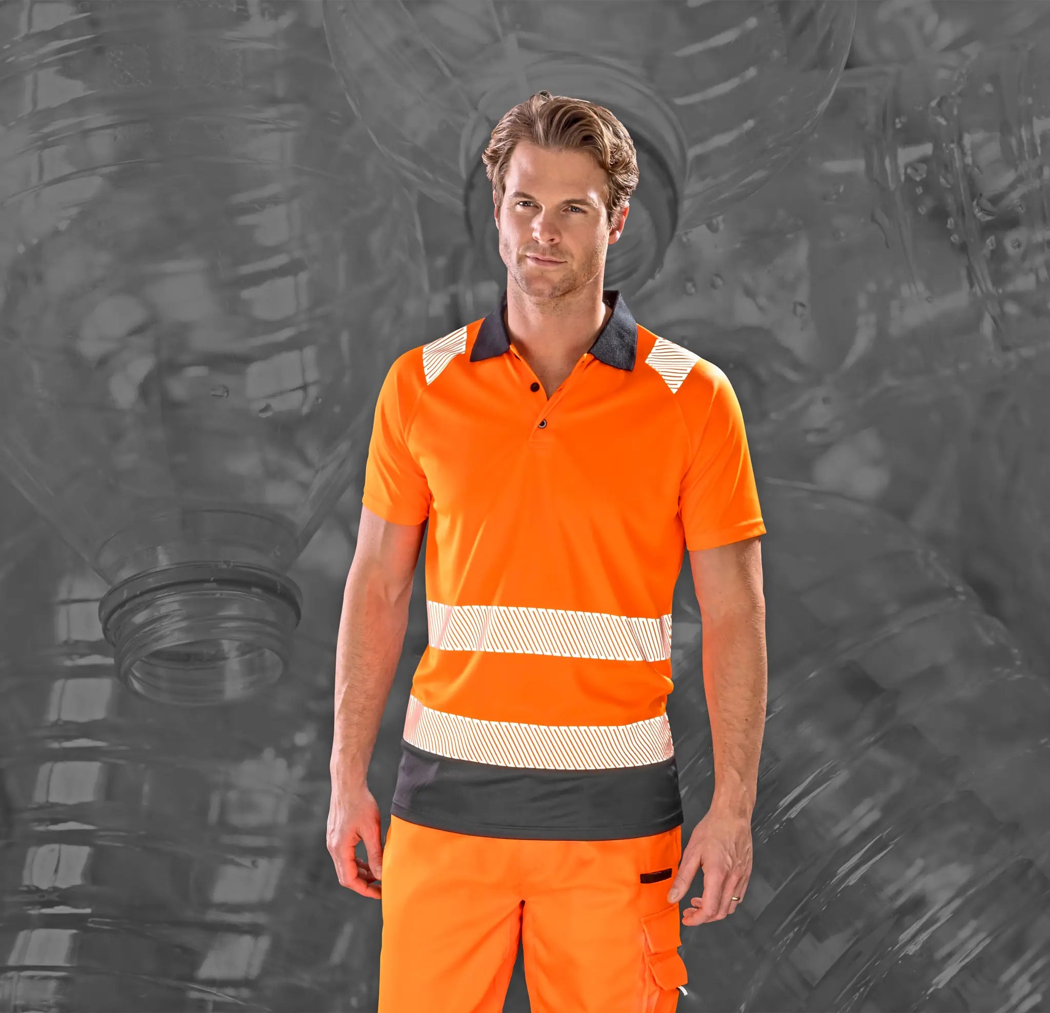 all-groups Men's Recycled Safety Polo Shirt
