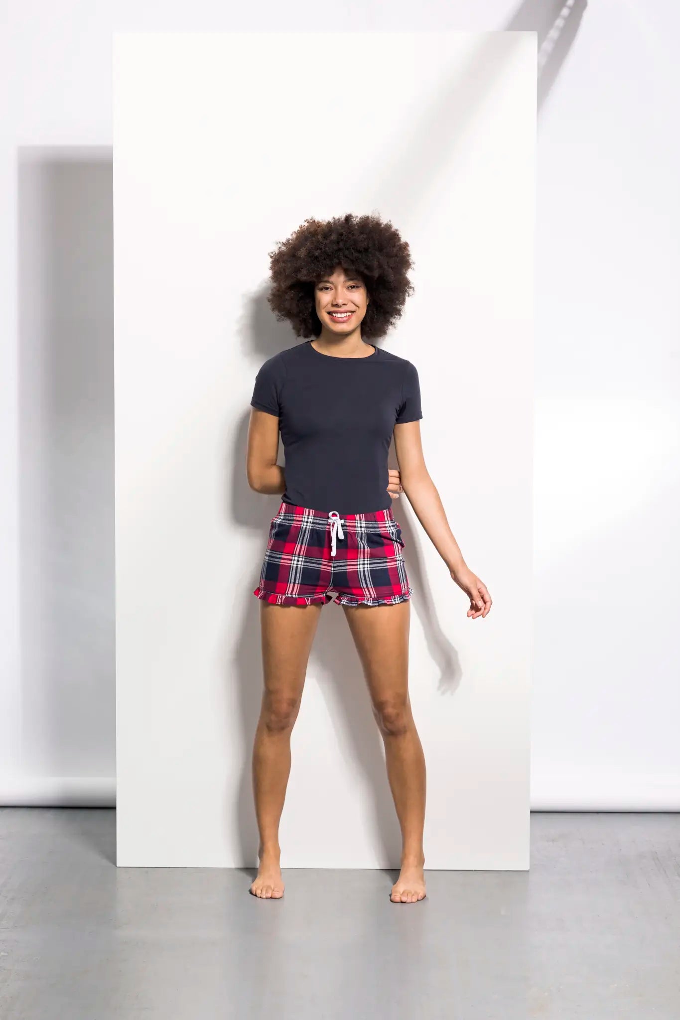 all-groups Women's Tartan Frill Lounge Shorts