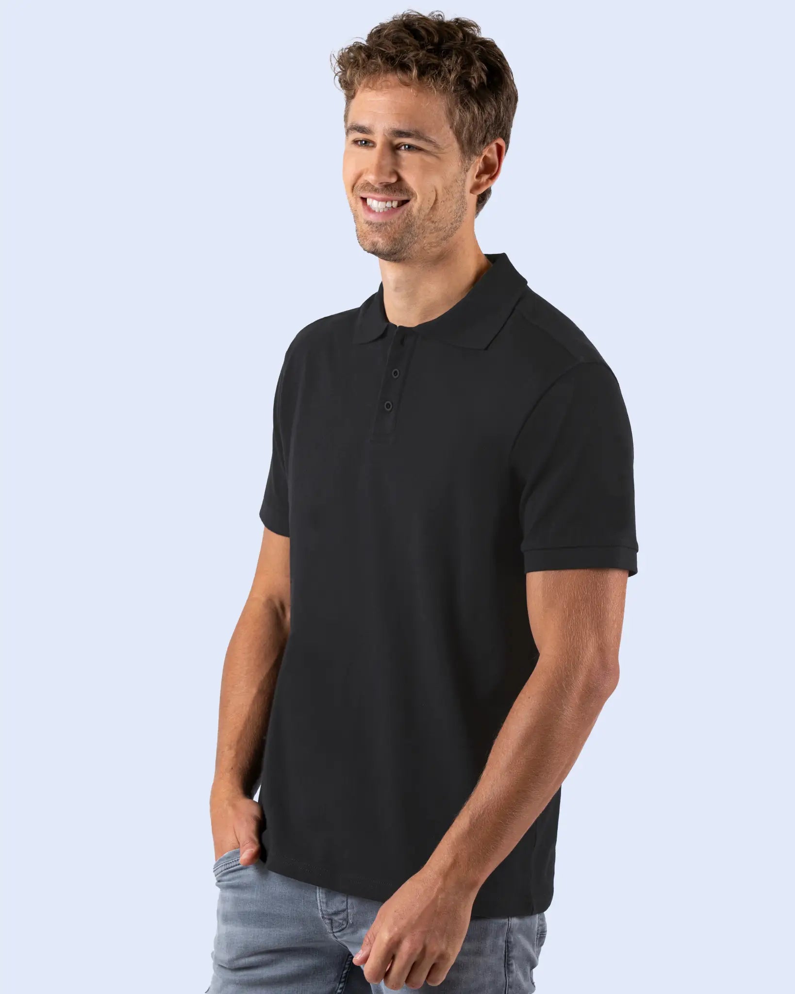all-groups Men's Organic Cotton Piqué Polo