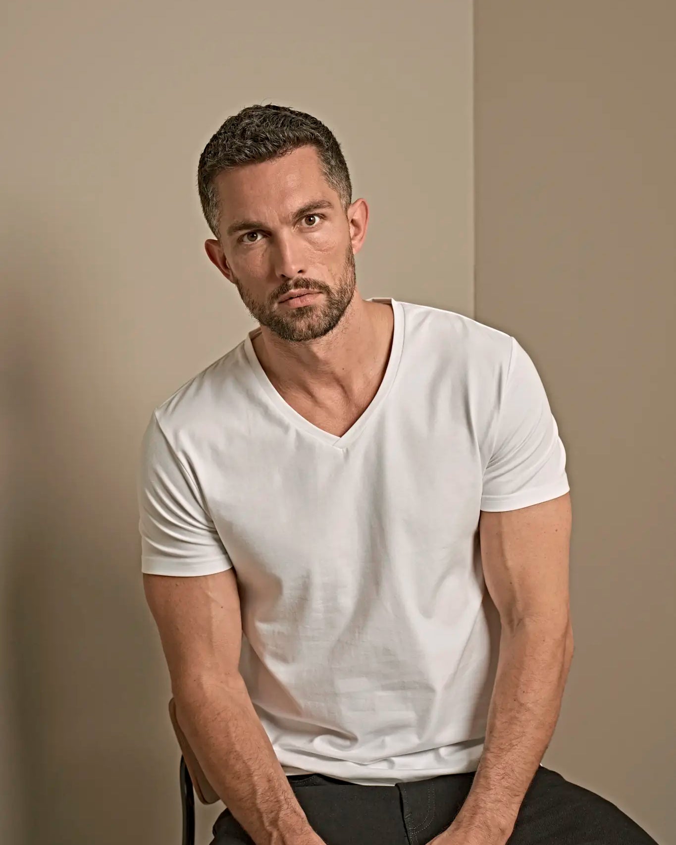 all-groups Men's Stretch V Neck T-Shirt