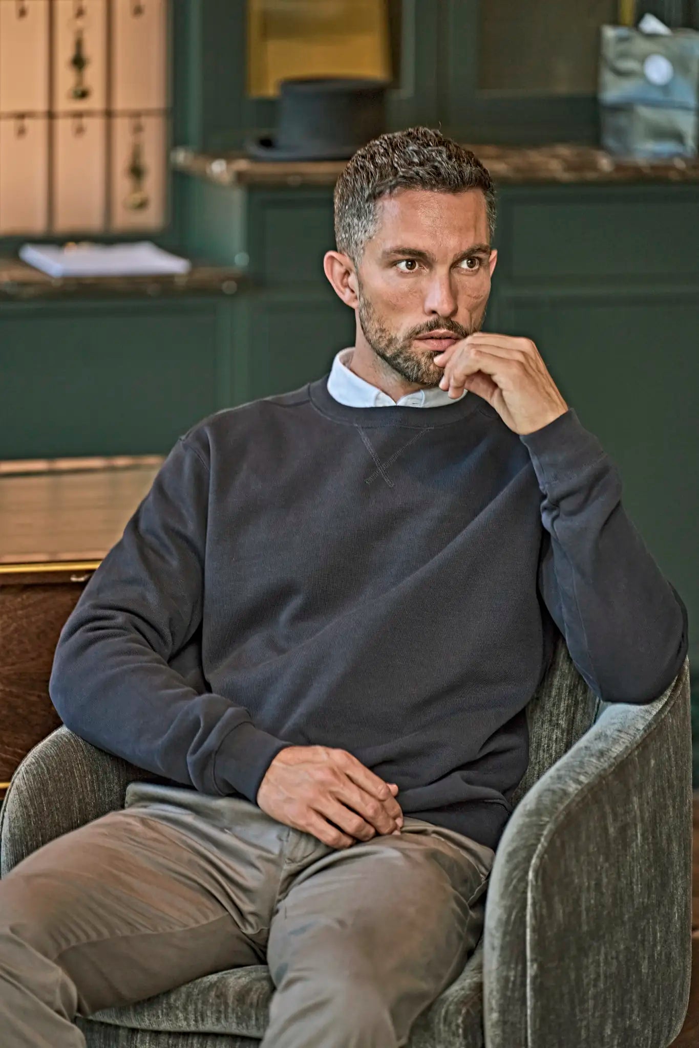 all-groups Unisex Ribbed Interlock Crew Neck