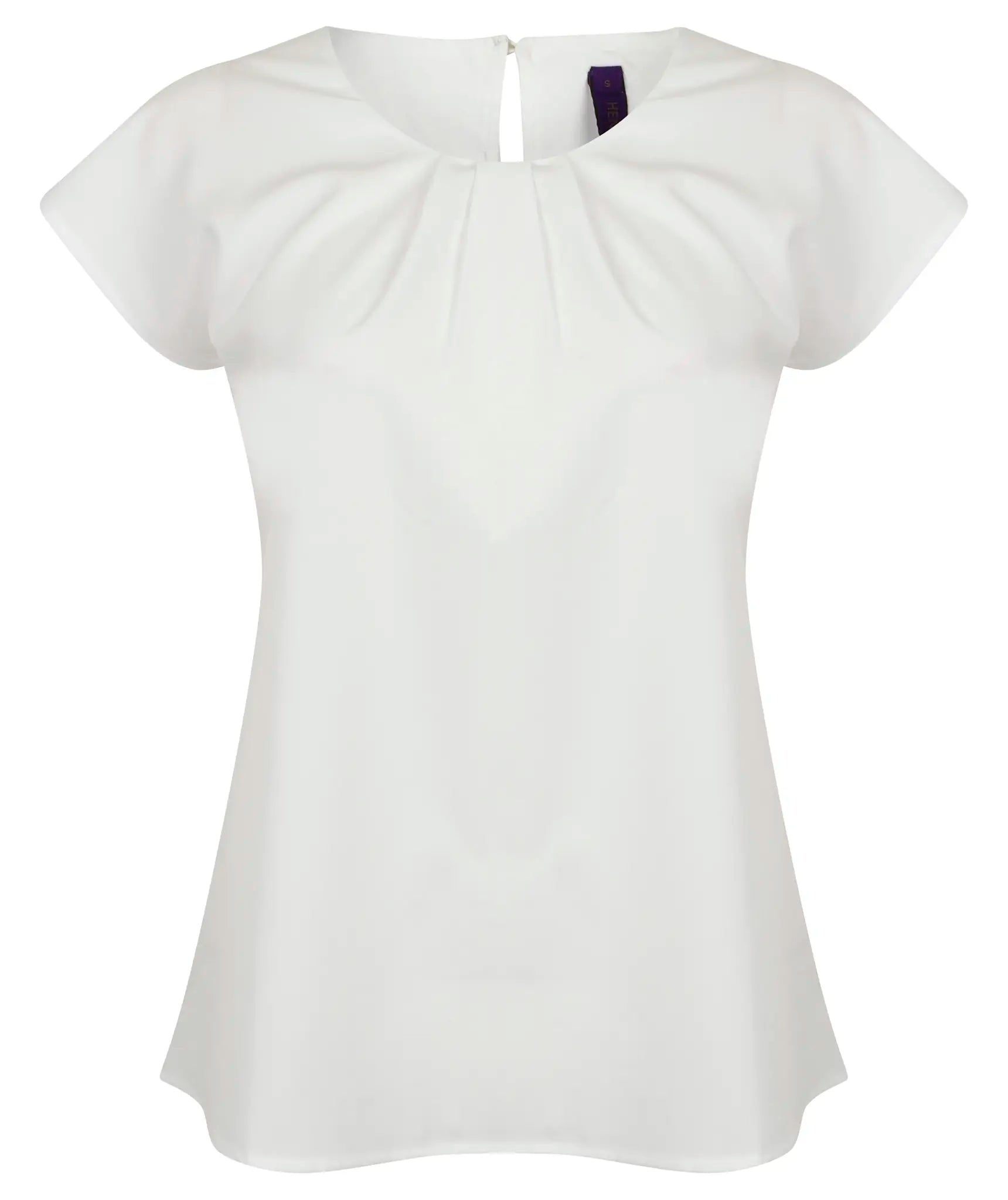 all-groups Women's Pleat Front Short Sleeve Blouse