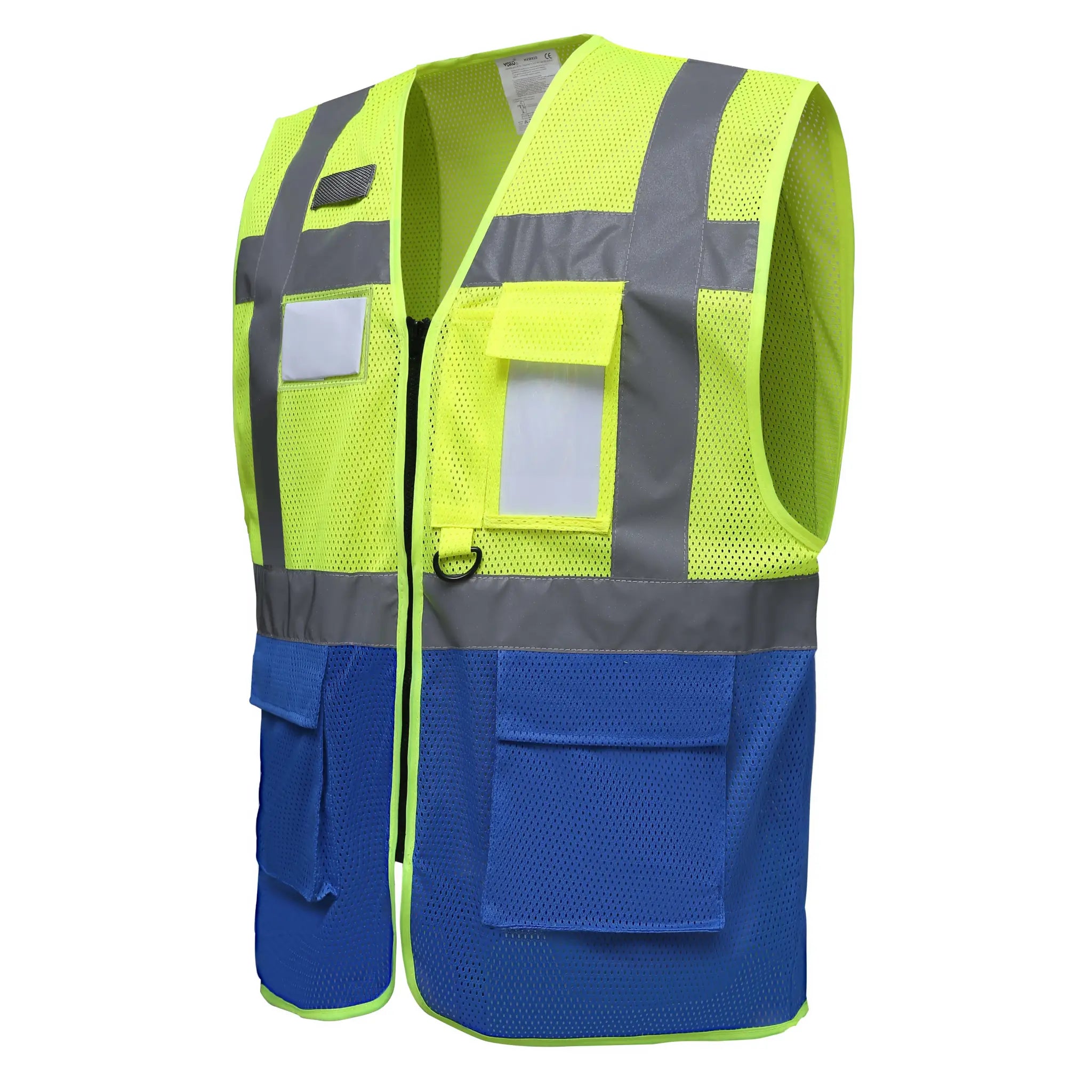 all-groups Men's Hi Vis Top Cool Recycled Open Mesh Executive Waistcoat