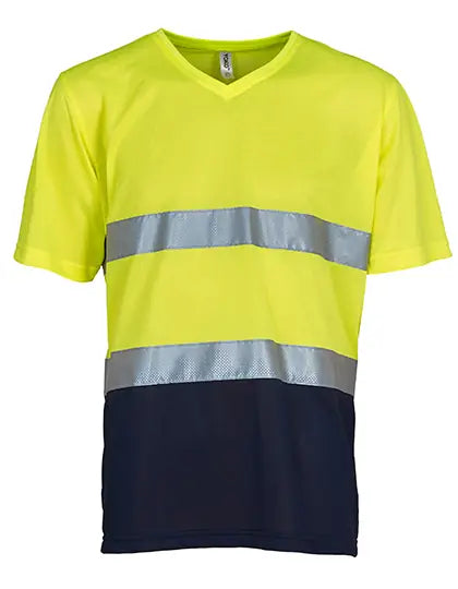 Men's Hi Vis Top Cool Super Light V Neck T-Shirt