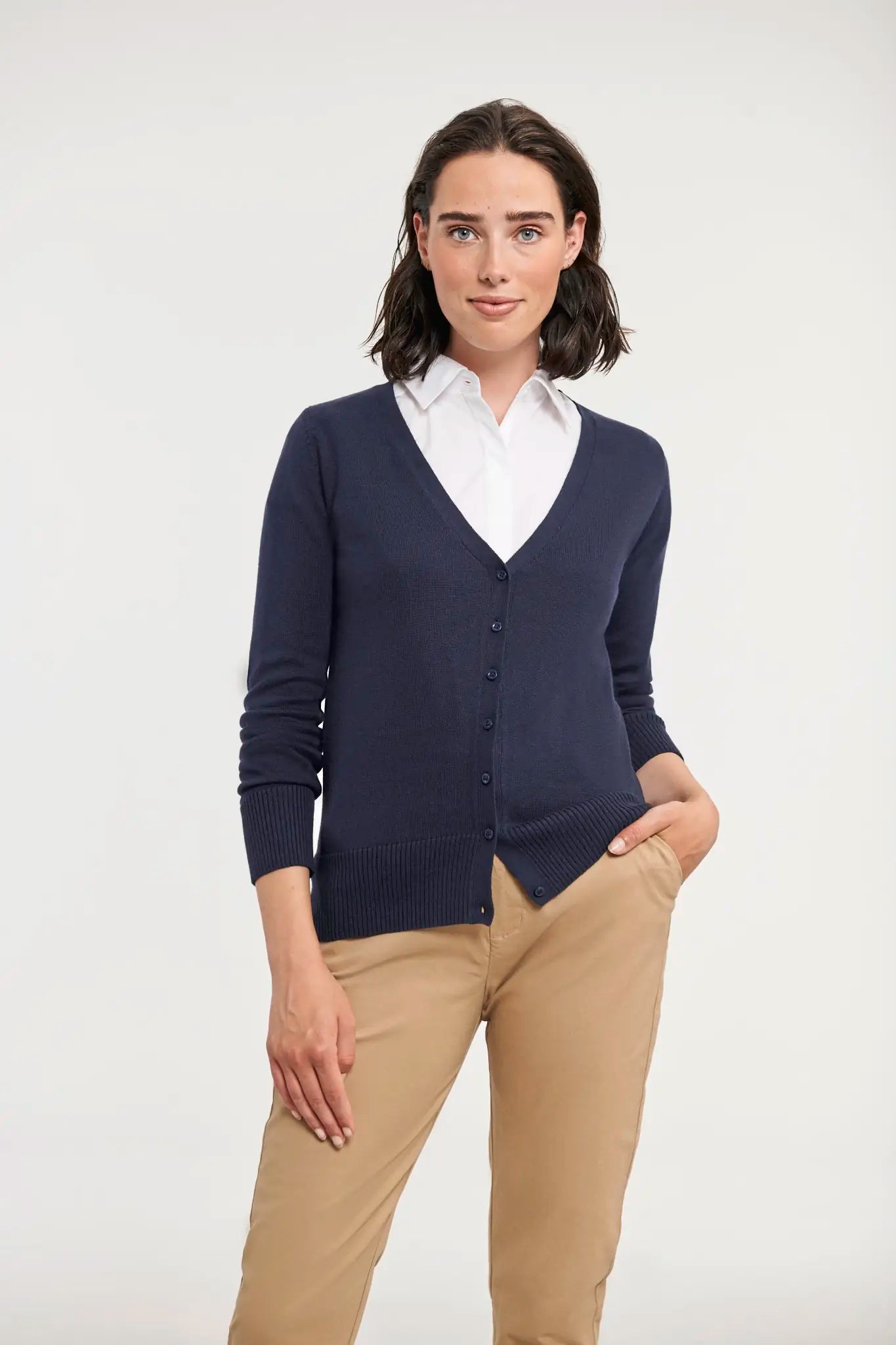 all-groups Women's V Neck Knitted Cardigan