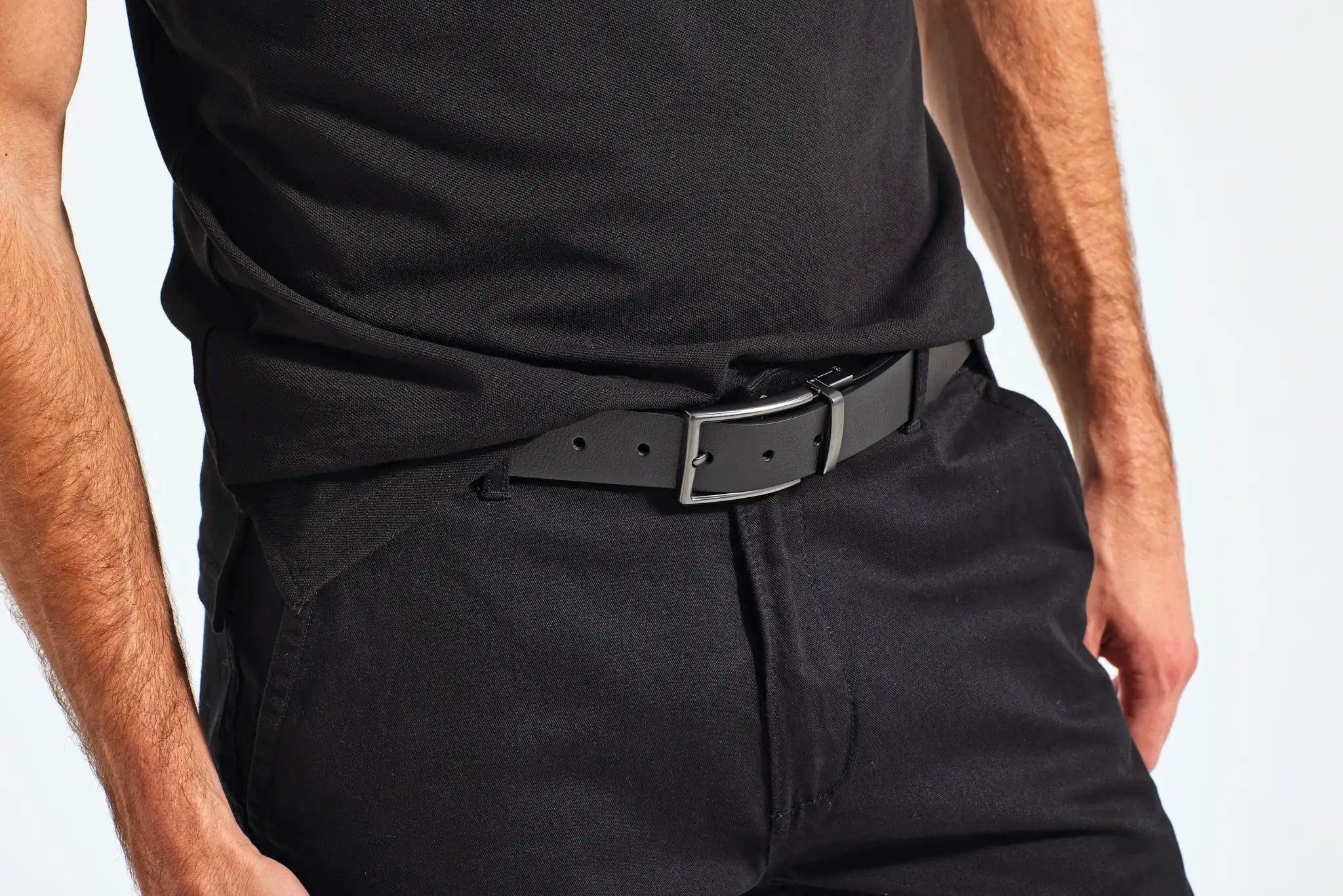 all-groups Men's Two Way Leather Belt