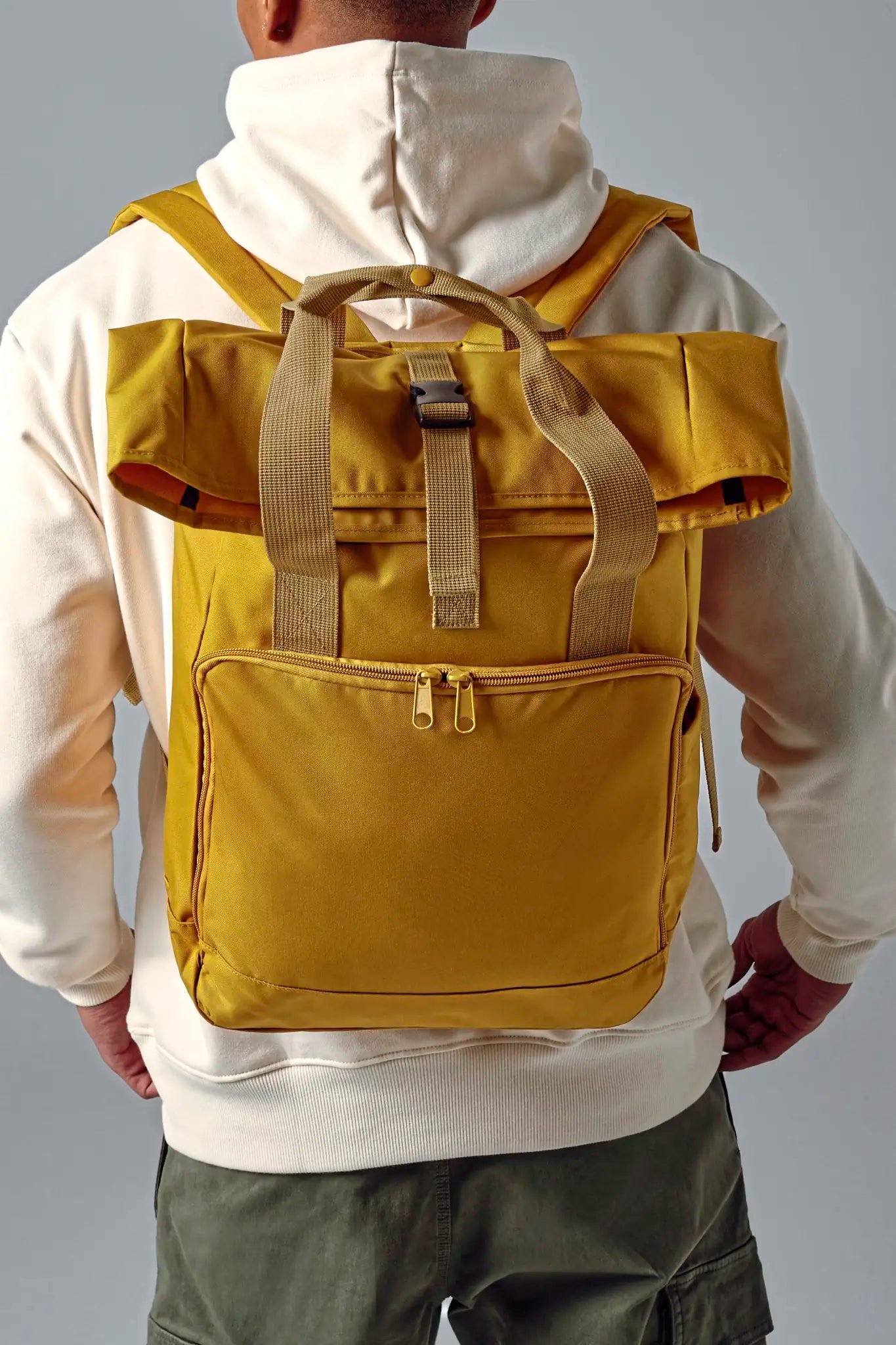 all-groups Recycled Twin Handle Roll Top Laptop Backpack