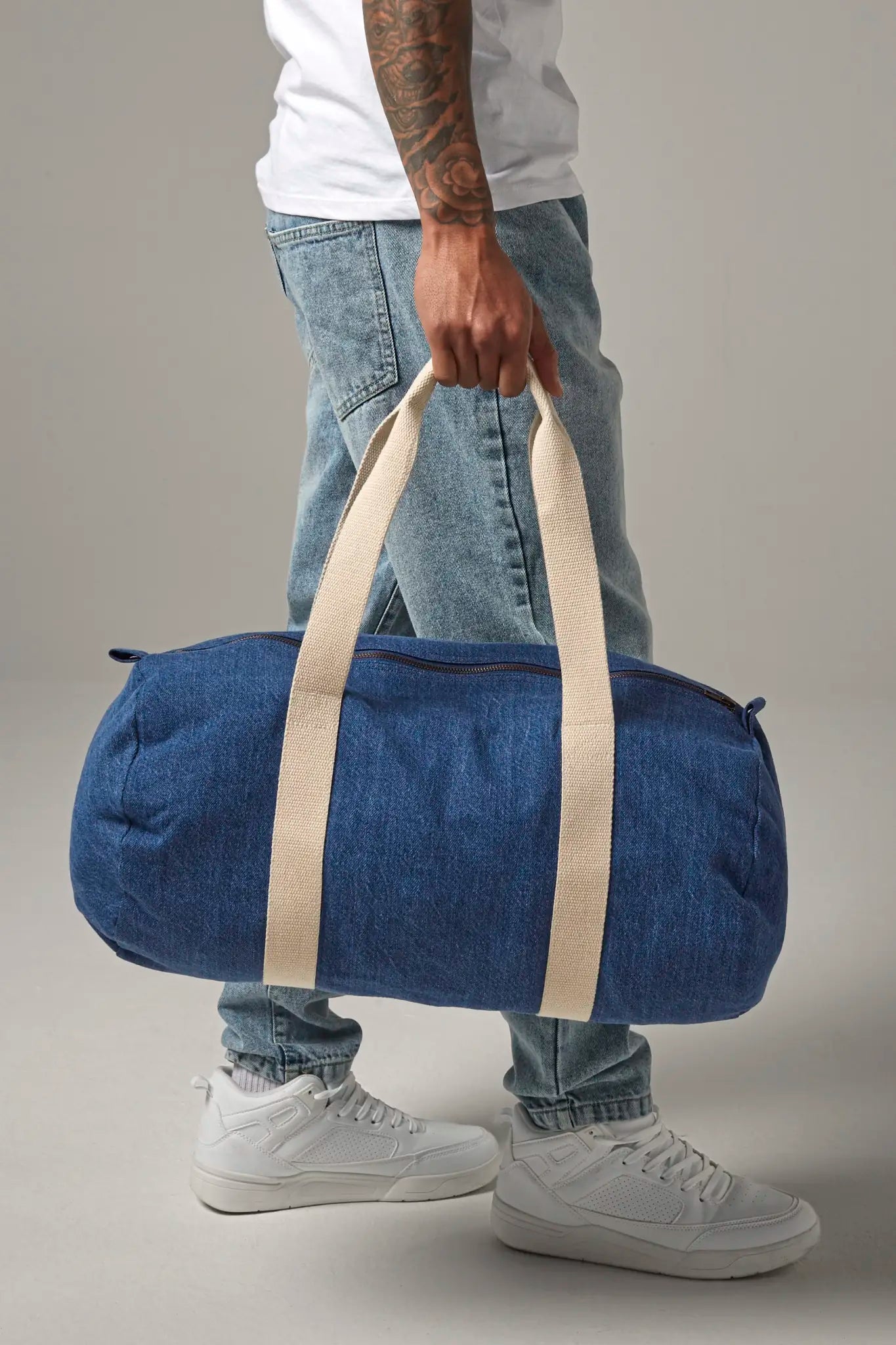 all-groups Denim Barrel Bag