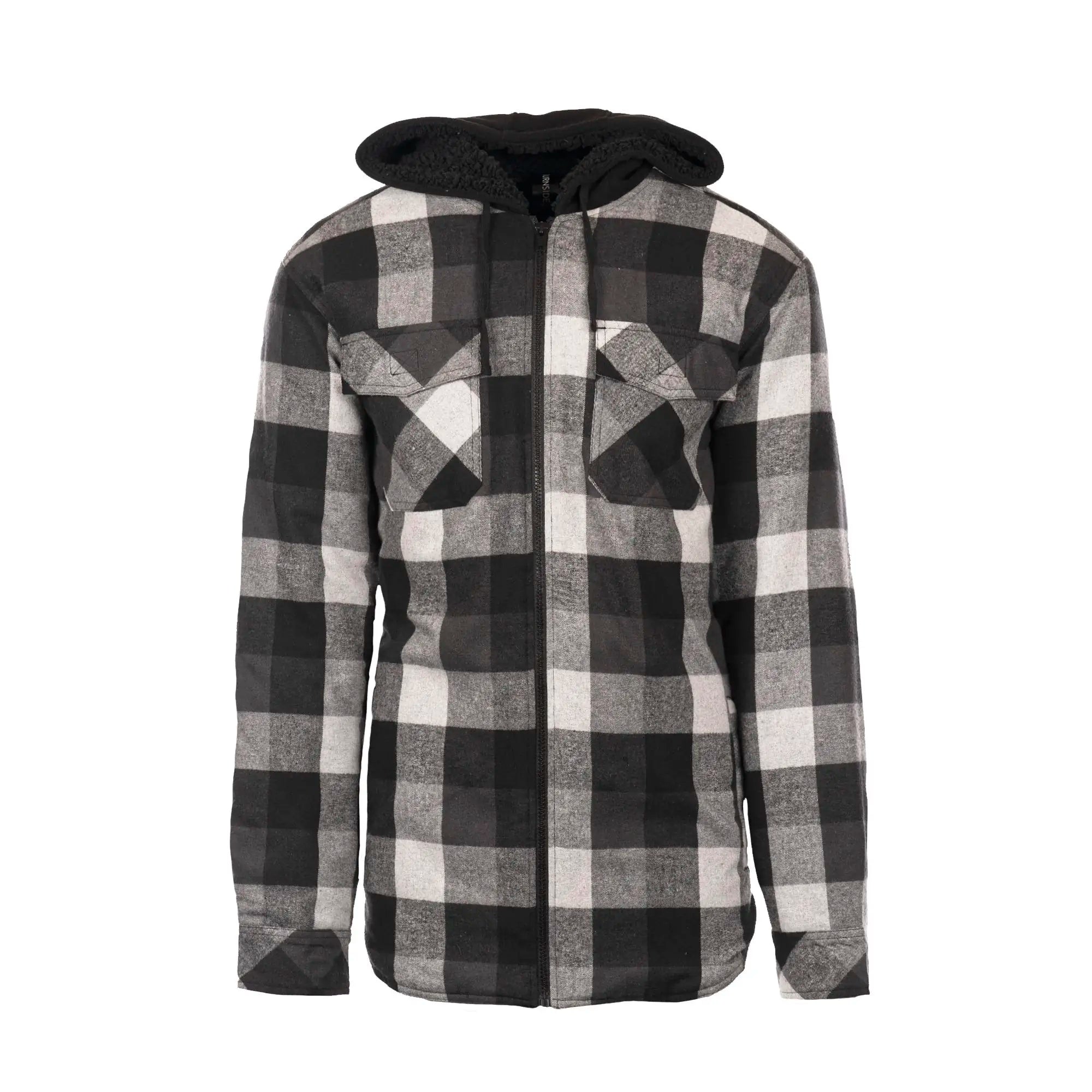 all-groups Men's Flannel Jacket With Sherpa Hoodie