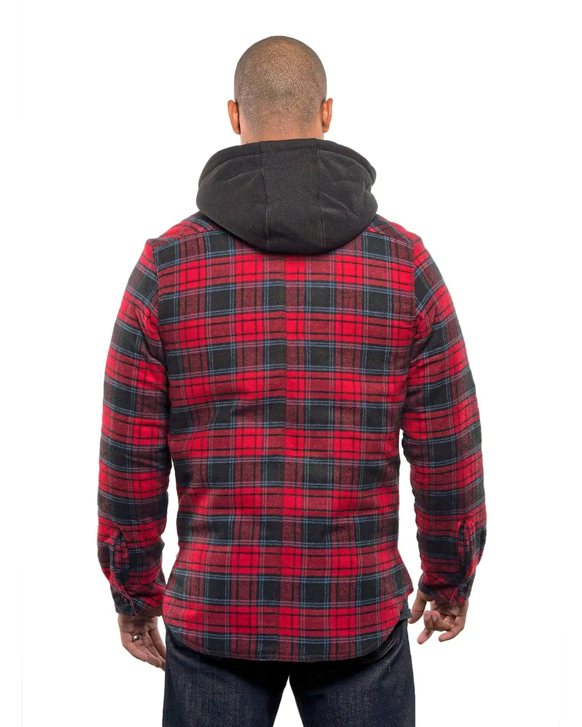 all-groups Men's Flannel Jacket With Sherpa Hoodie