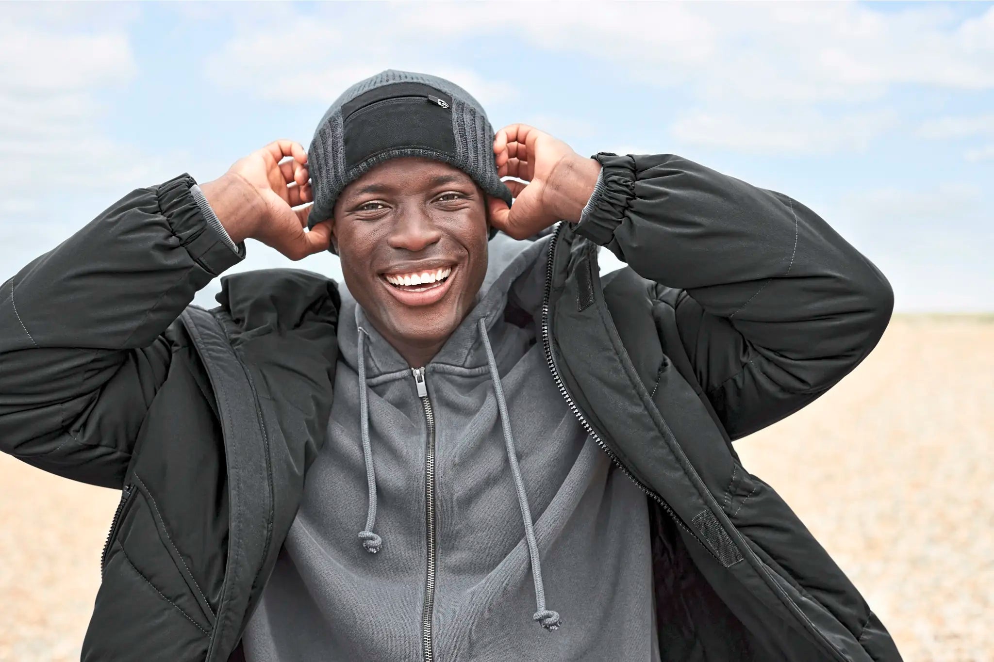 all-groups Zip Patch Beanie