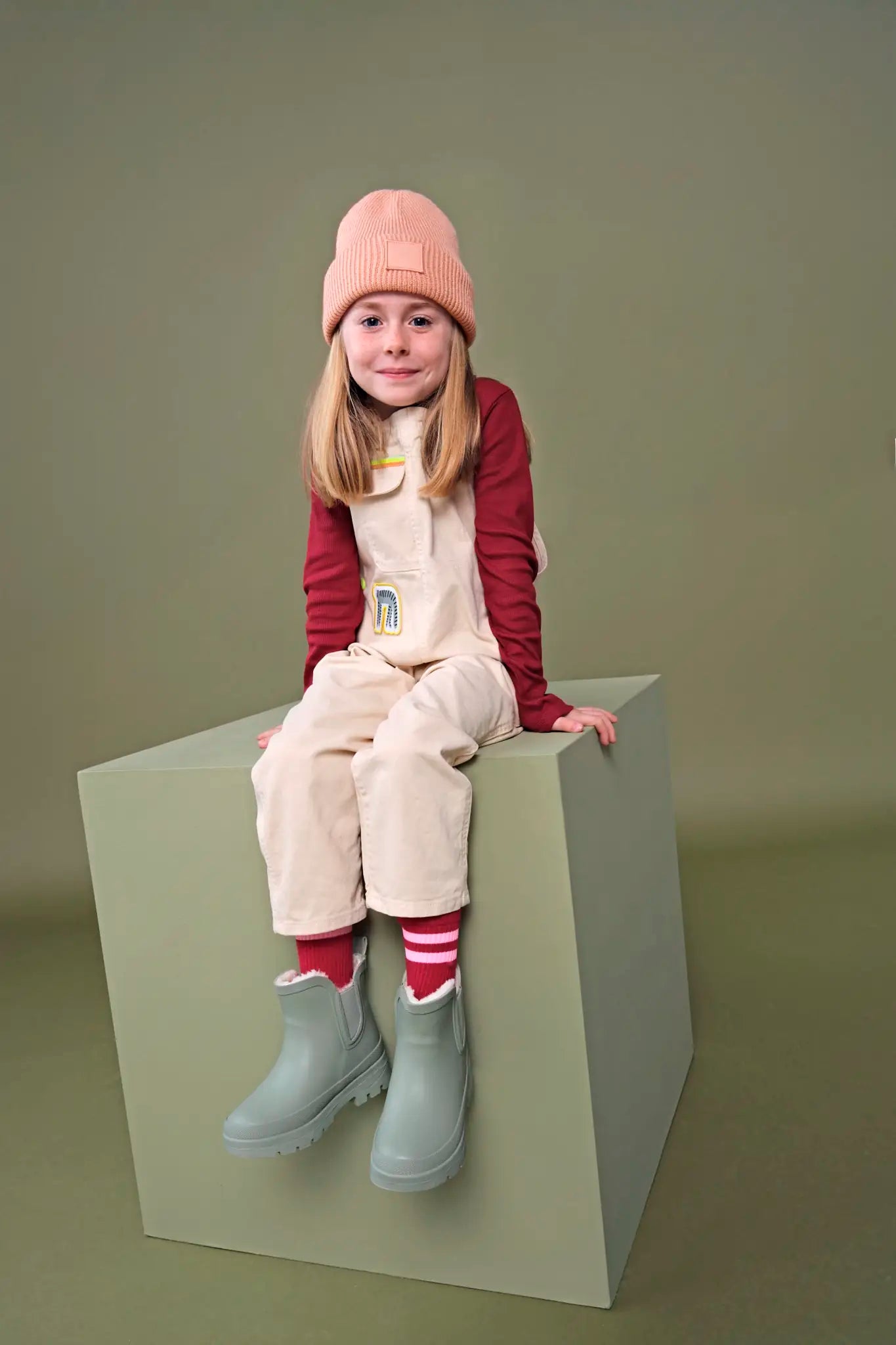 all-groups Kids' Deep Cuffed Tonal Patch Beanie