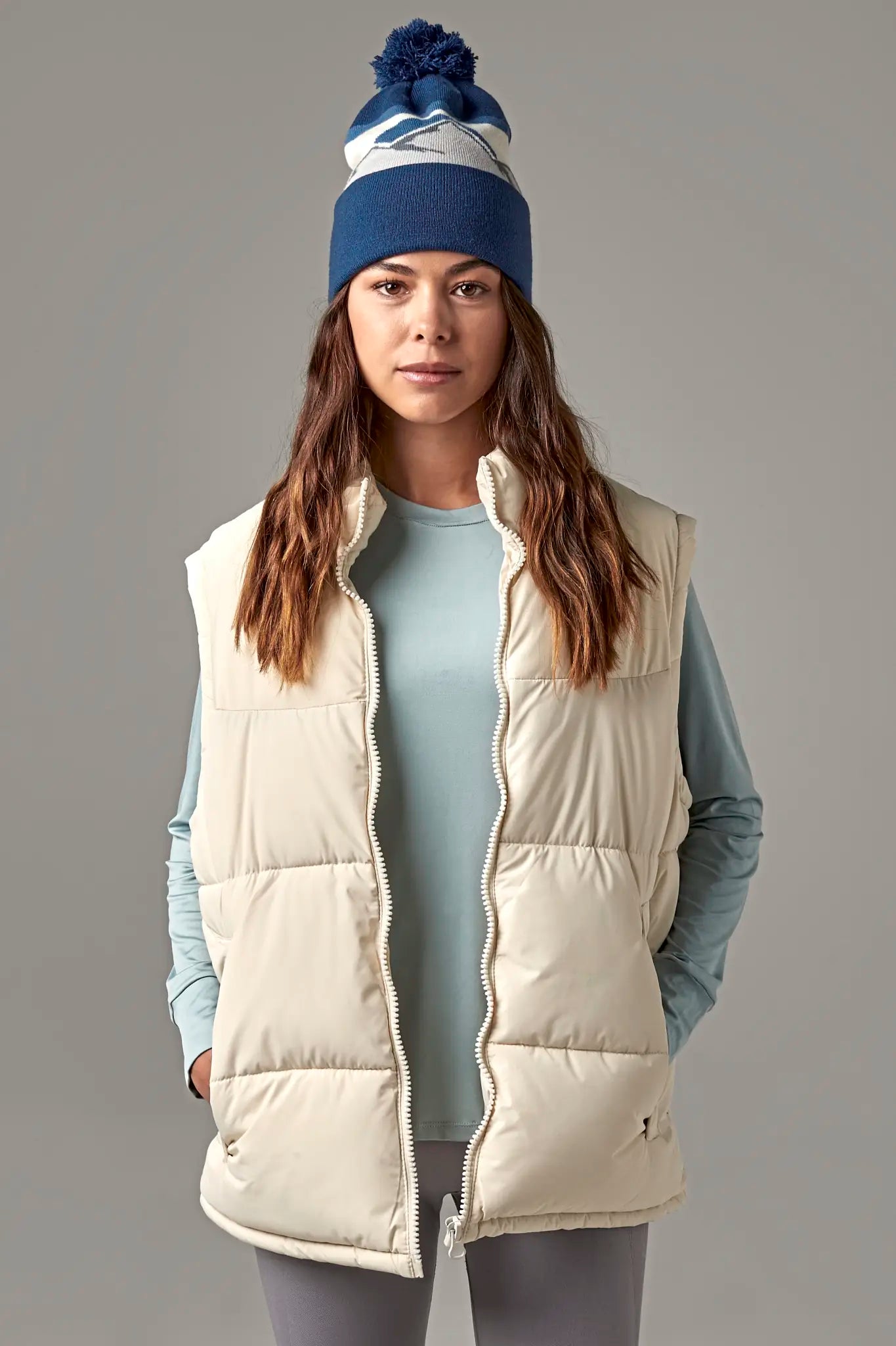 all-groups Mountain Peaks Pom Pom Beanie