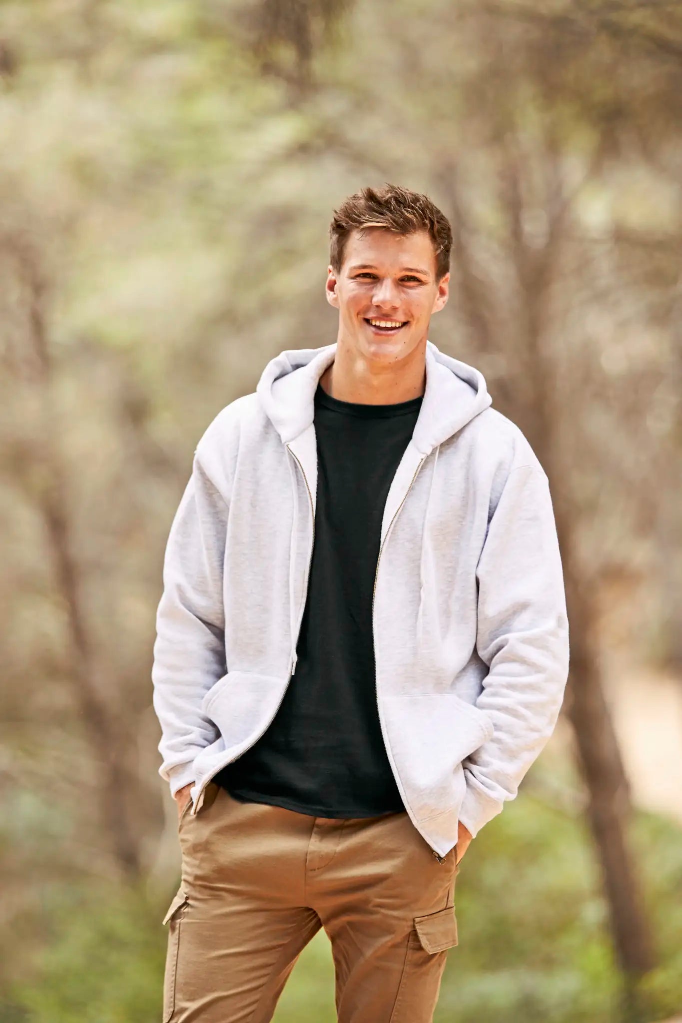 all-groups Men's Premium Hooded Sweatshirt Jacket