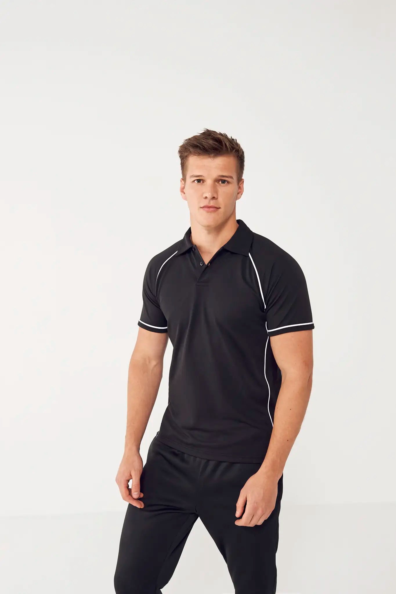 all-groups Men's Piped Performance Polo
