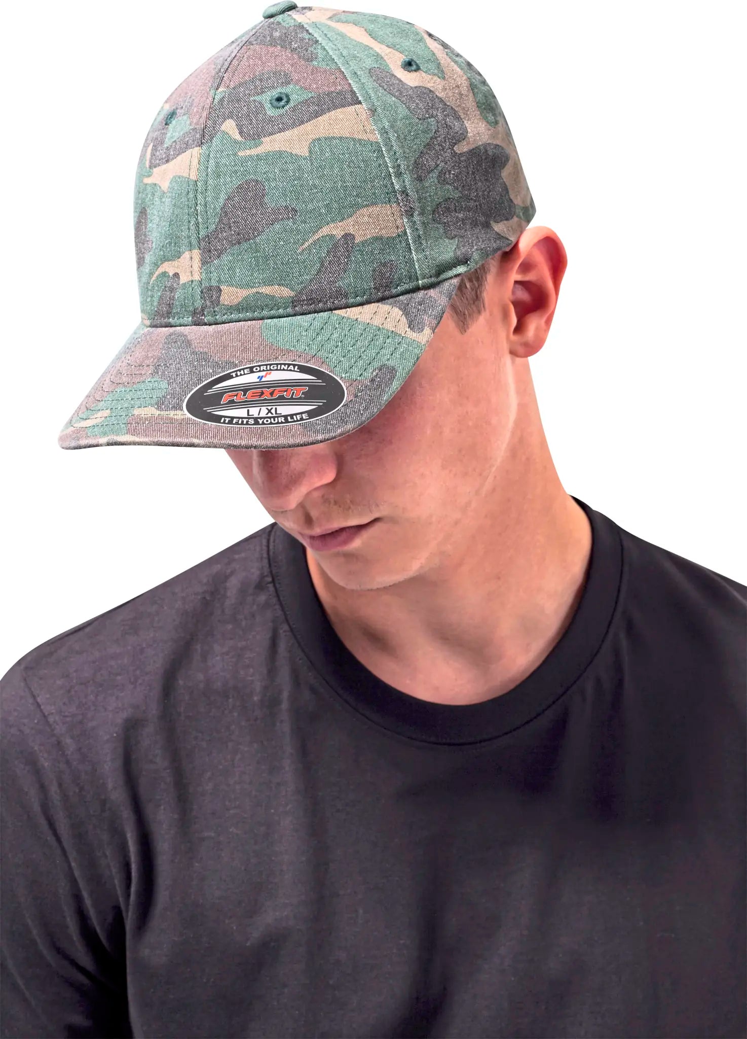 all-groups Flexfit Garmet Washed Camo Cap