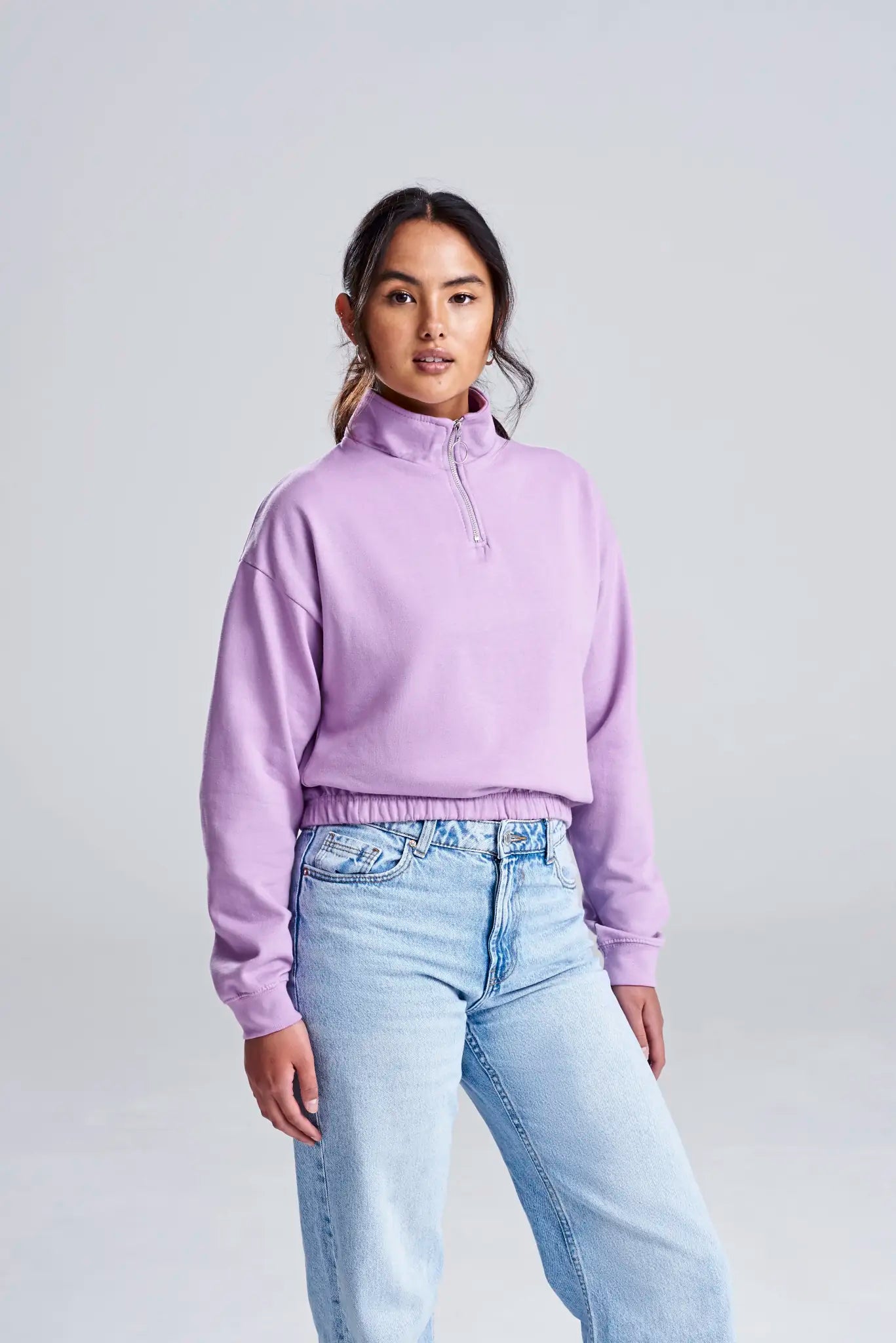 all-groups Women's Cropped 14 Zip Sweatshirt